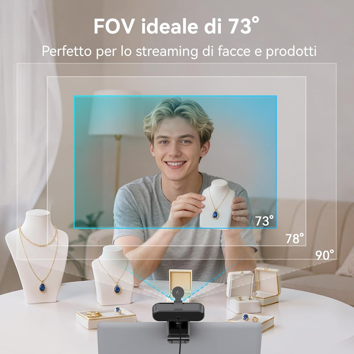 Emeet C60E 4K Webcam per Streaming e Gaming - immagine 5