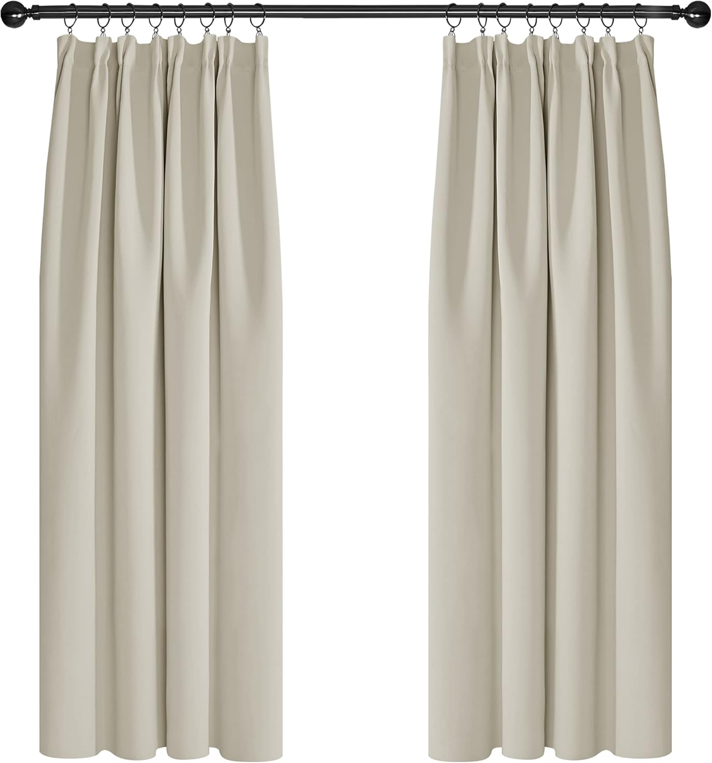 Deconovo Tende Oscuranti Termiche 2 Pezzi, Beige Chiaro