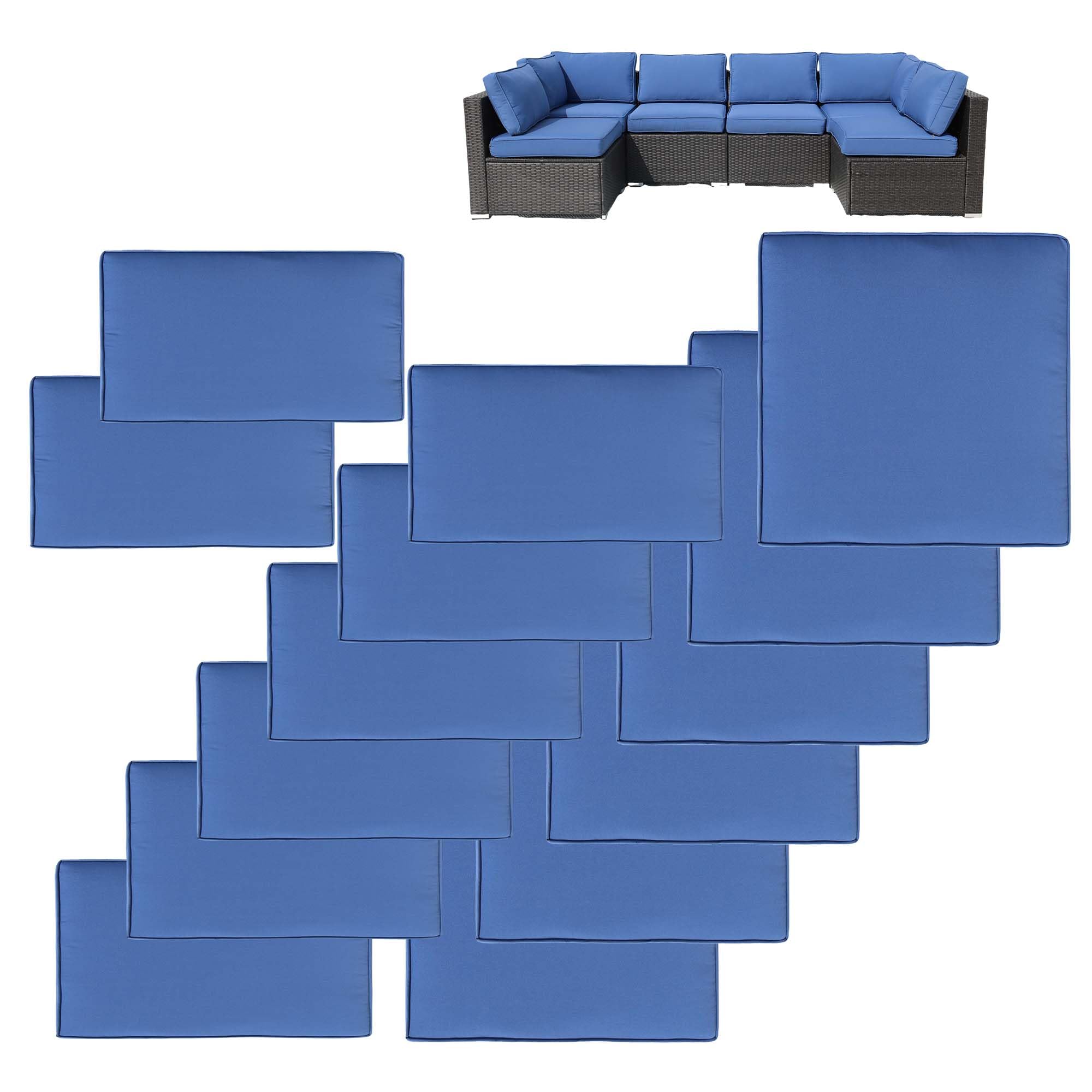 VIXLON Set Federe per Mobili da Giardino, Blu