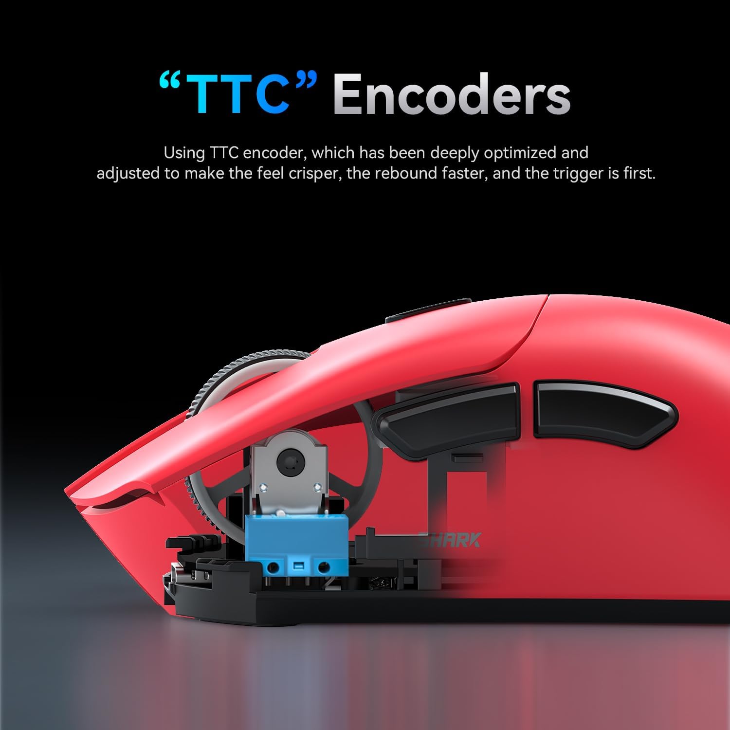 Attack Shark Mouse R1 SUPERLIGHT 59g Wireless 18000 DPI, Rosso - immagine 7