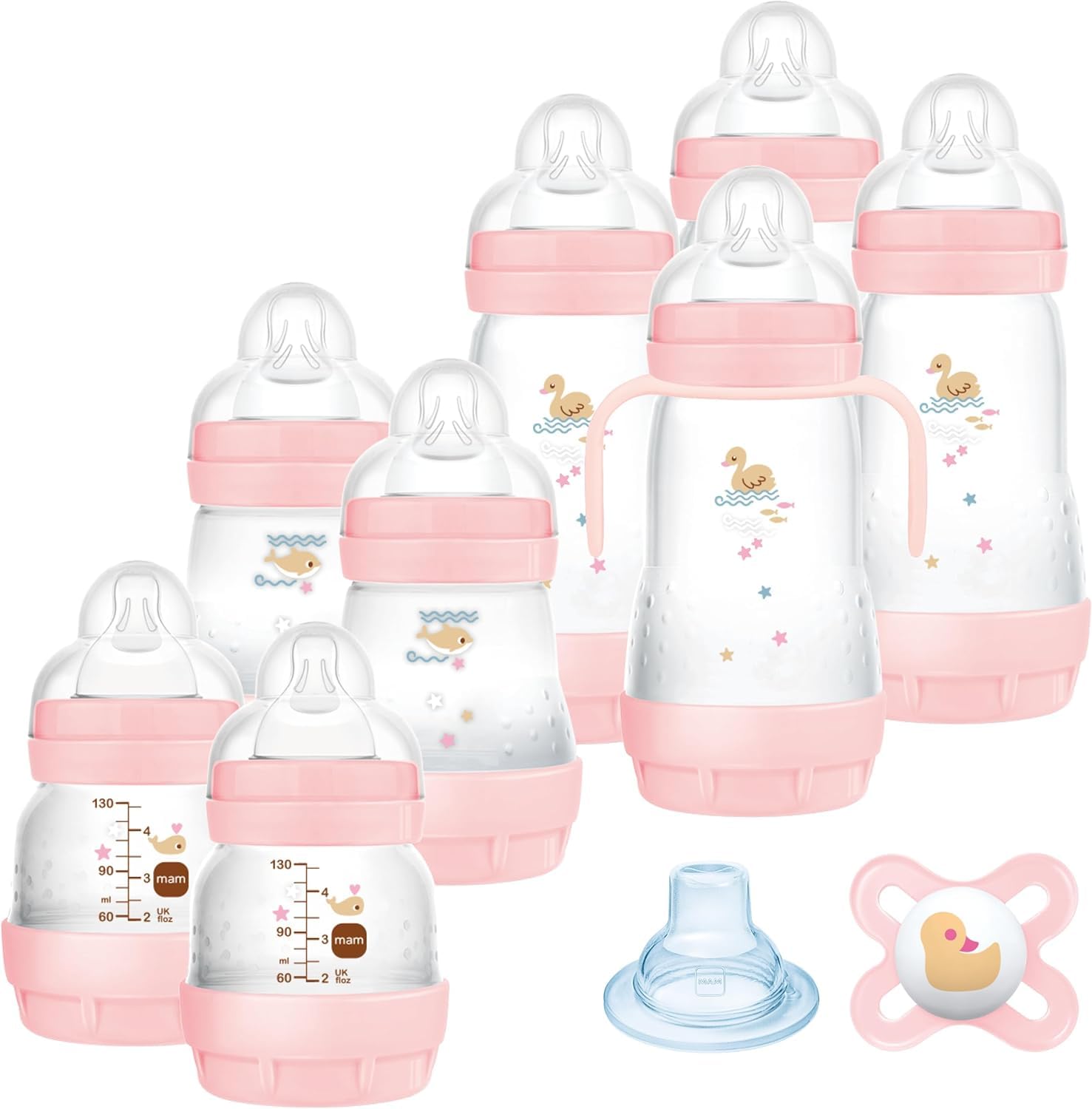 Mam Set 8 Biberon Easy Start Anti-Colica - Rosa