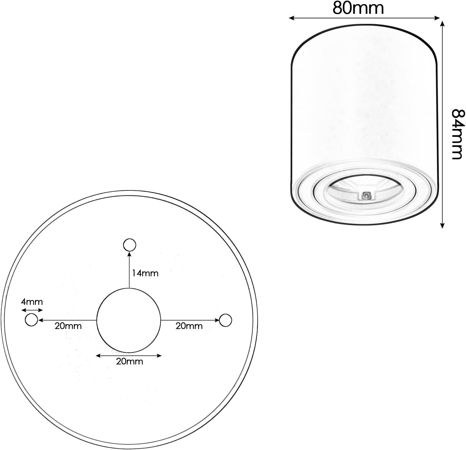 Faretto da Soffitto Orientabile Nero 4 Pcs GU10 - immagine 5