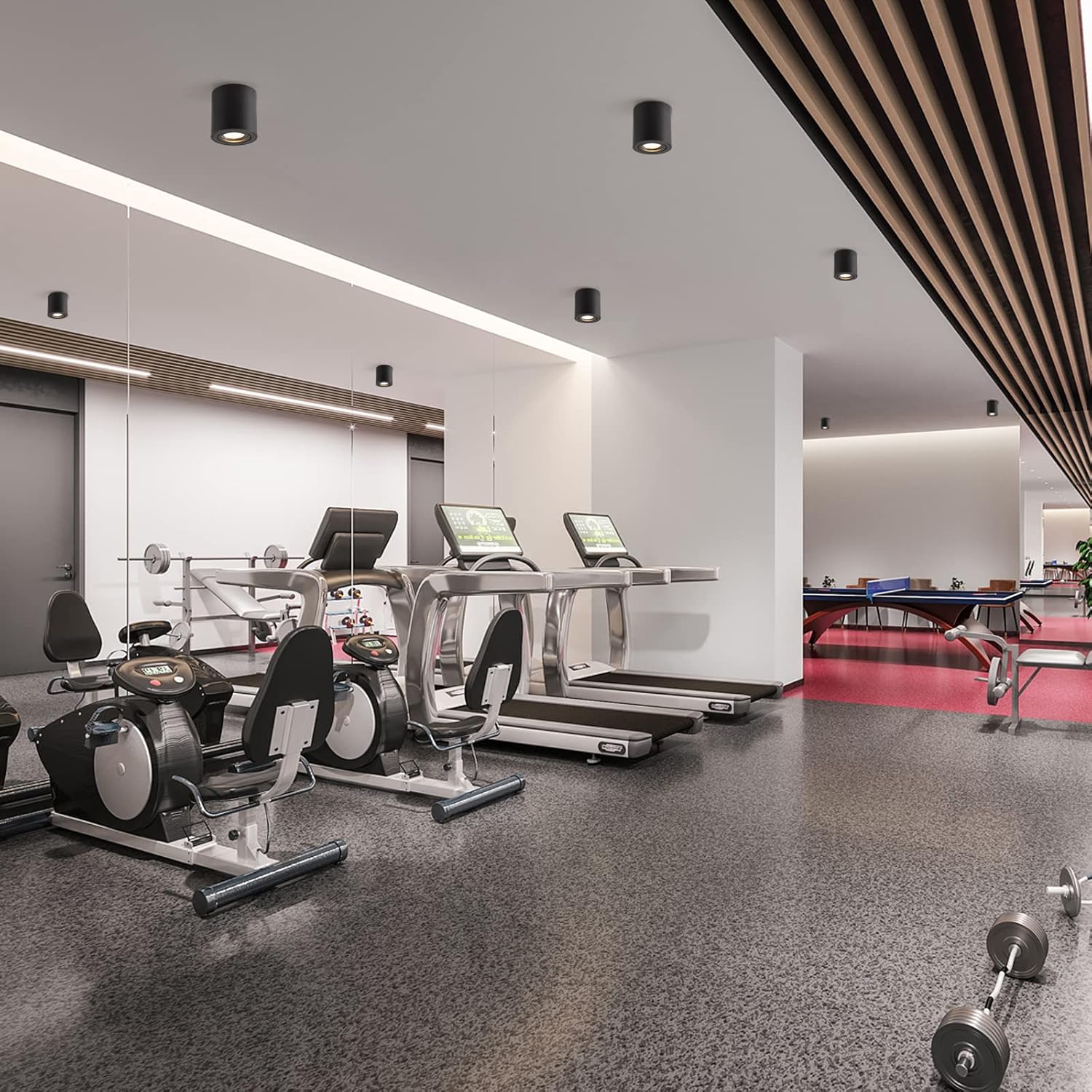 Faretto da Soffitto Orientabile Nero 4 Pcs GU10 - immagine 6