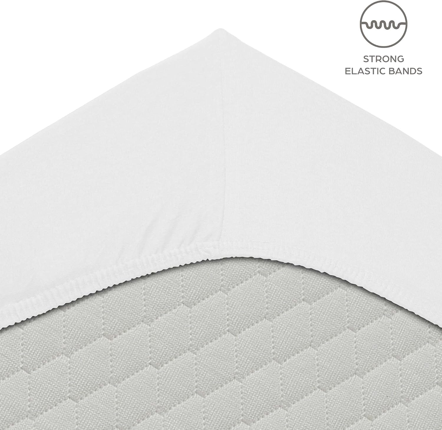 Lenzuola Matrimoniali con Angoli 160x190 cm, Bianco - immagine 3