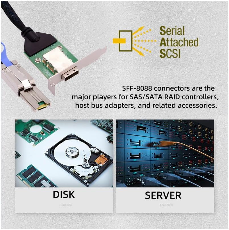 Cy Cavo Prolunga Mini SAS SFF-8087 a SFF-8088 - immagine 5