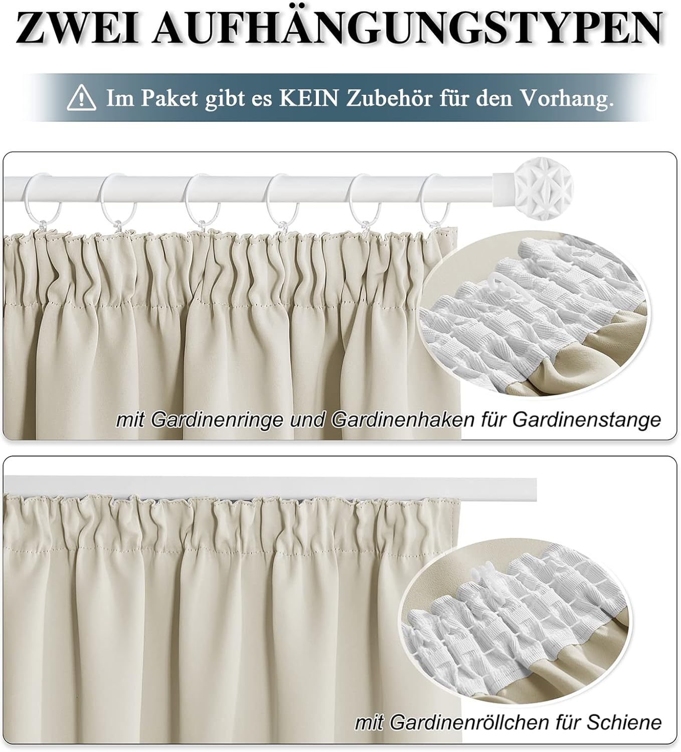 Pony Dance Tende Termiche Isolanti 140x260 cm, Beige - immagine 5