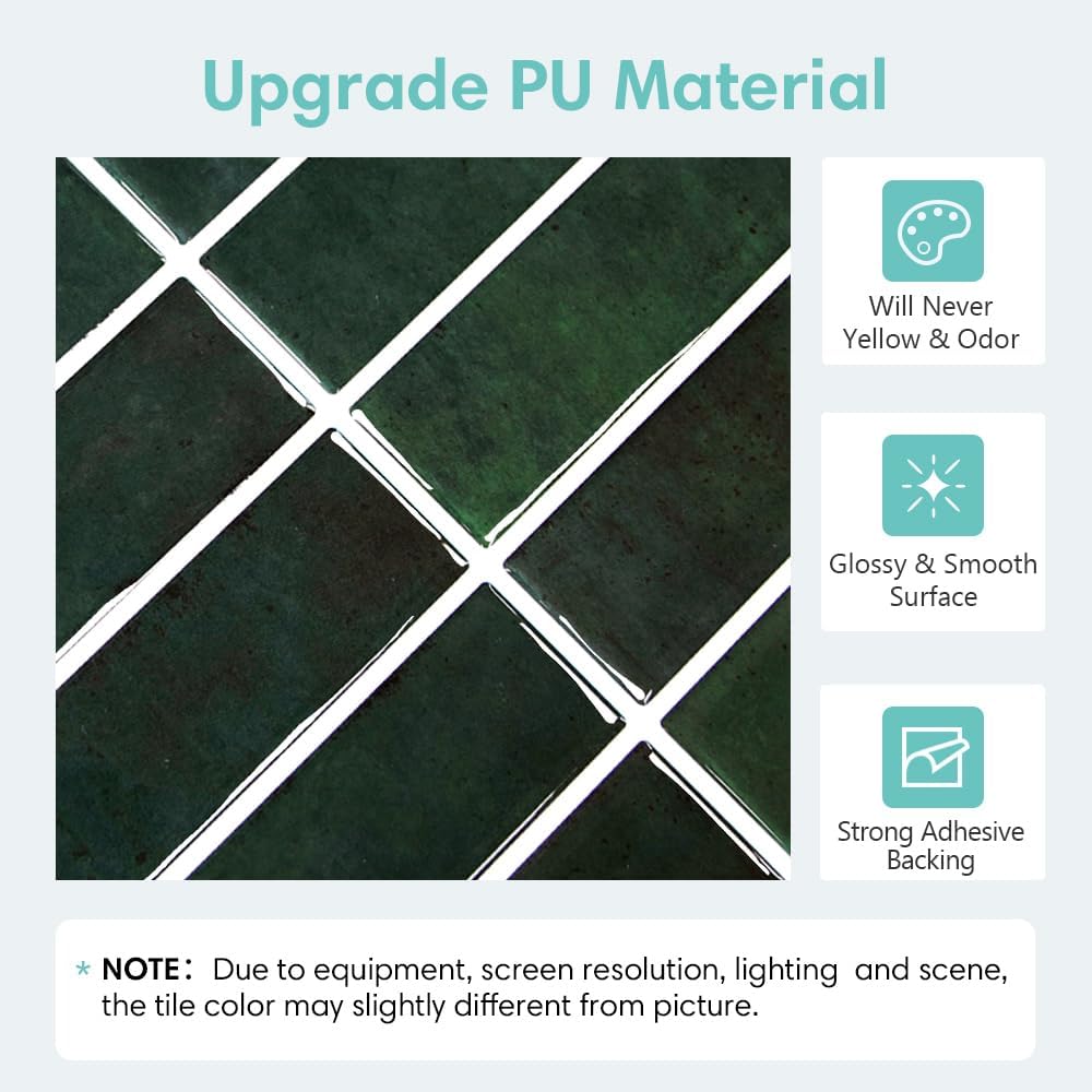 Commomy Piastrelle Adesive Cucina Bagno Verde Foresta - immagine 4