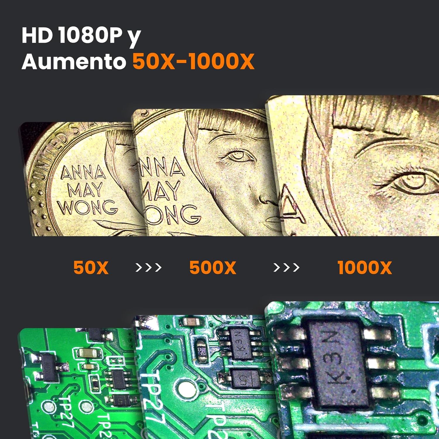 M2C - Microscopio Digitale Wireless 50X-1000X 1080p HD - immagine 2