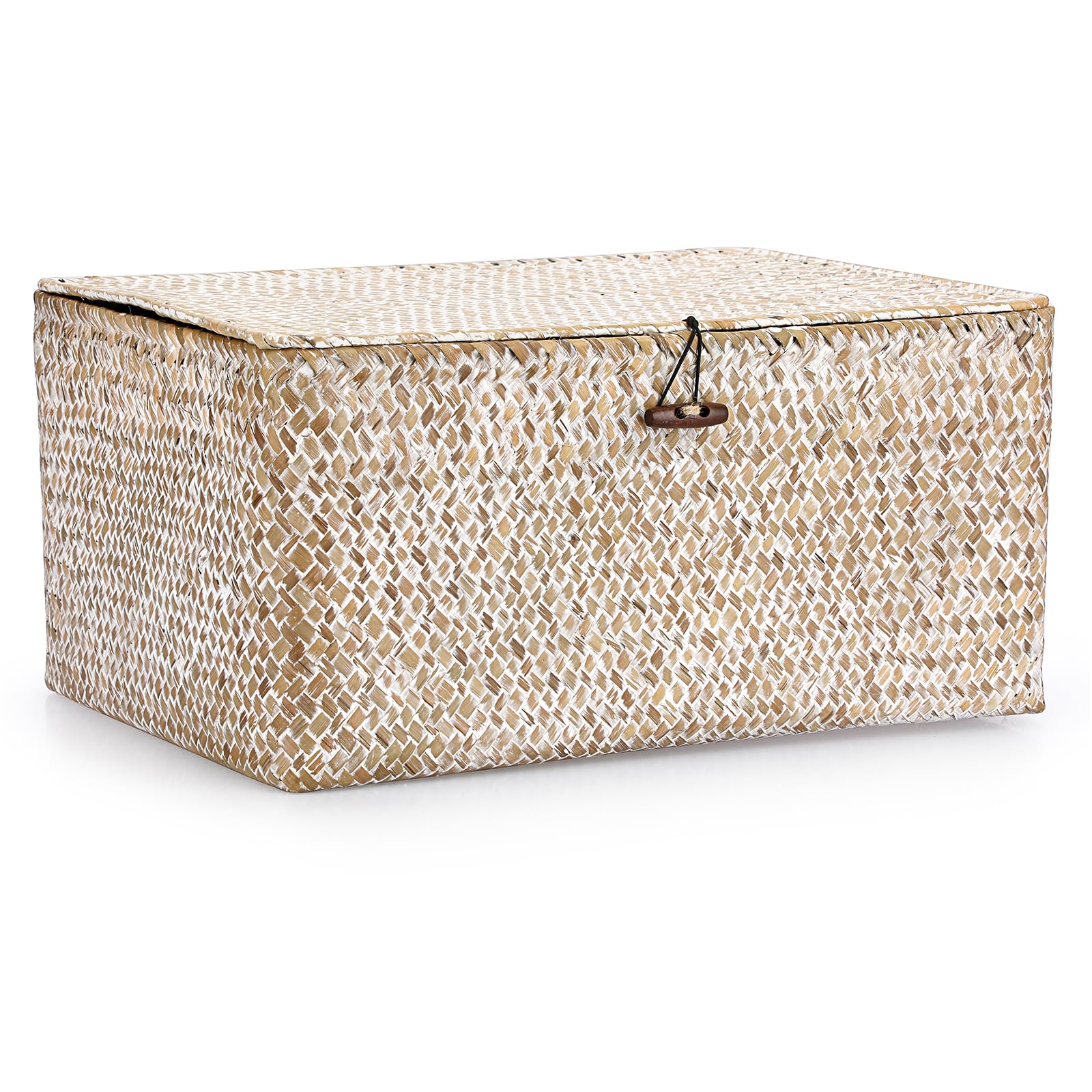 Ignpion Cestino Portaoggetti in Alga Marina con Coperchio