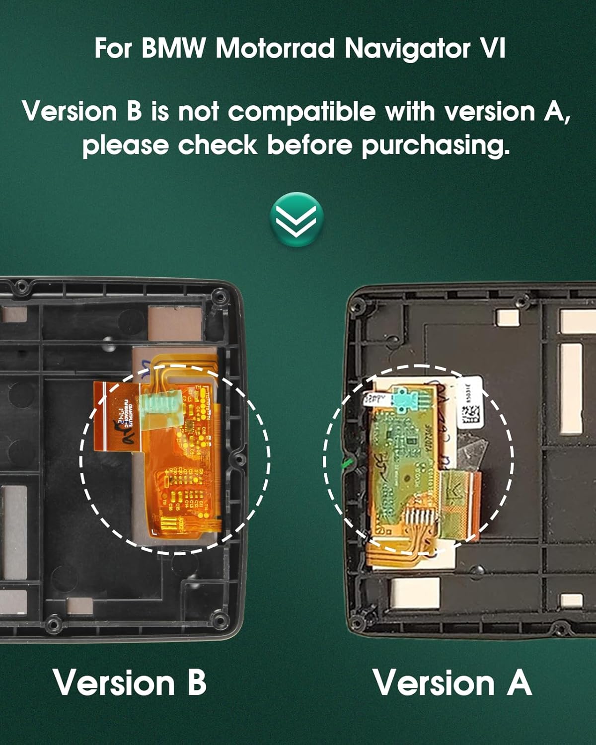 Schermo Ricambio per BMW Motorrad Navigator VI, Nero - immagine 2