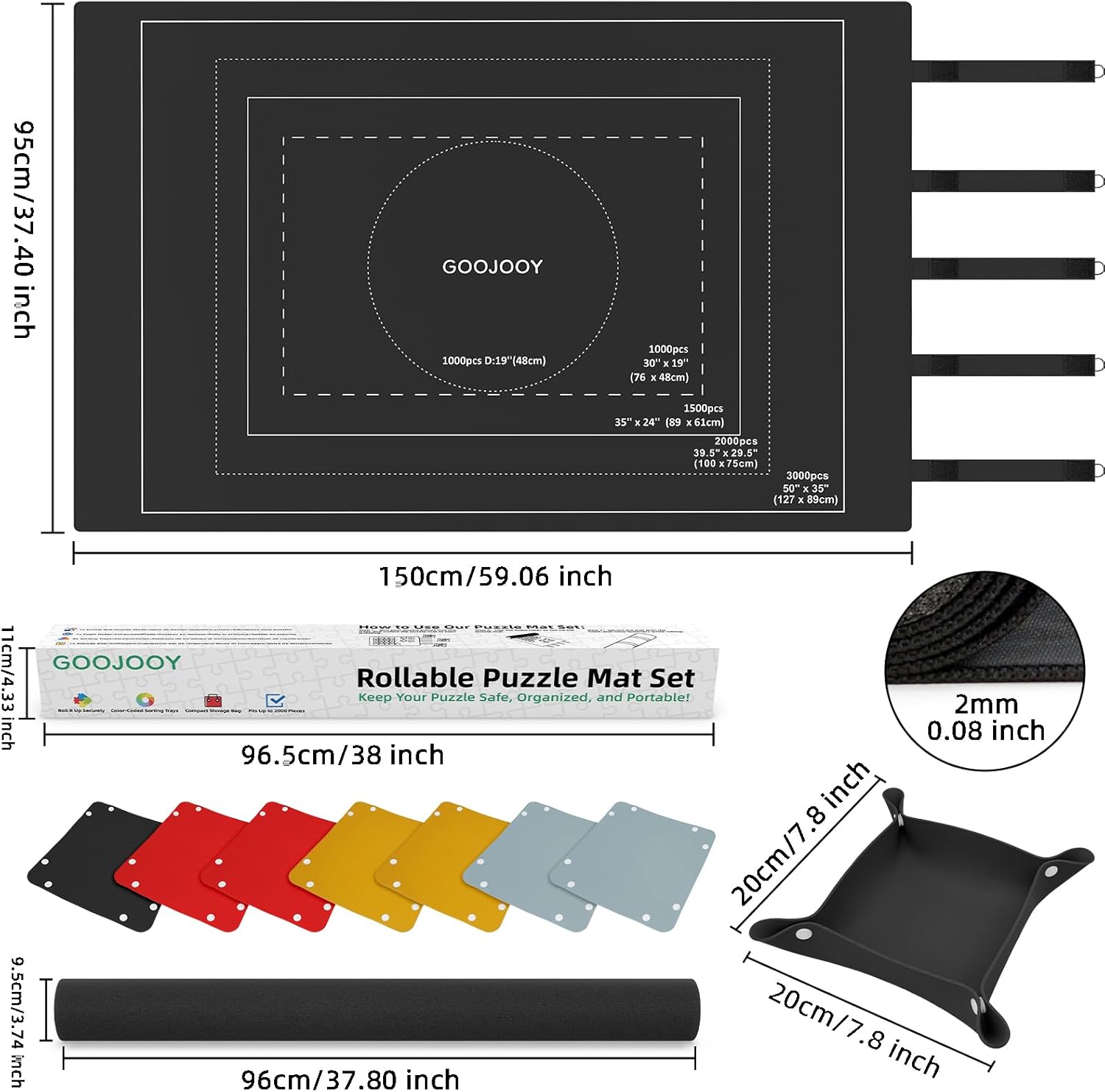 Tappeto per Puzzle 3000 Pezzi con Base Antiscivolo - immagine 6