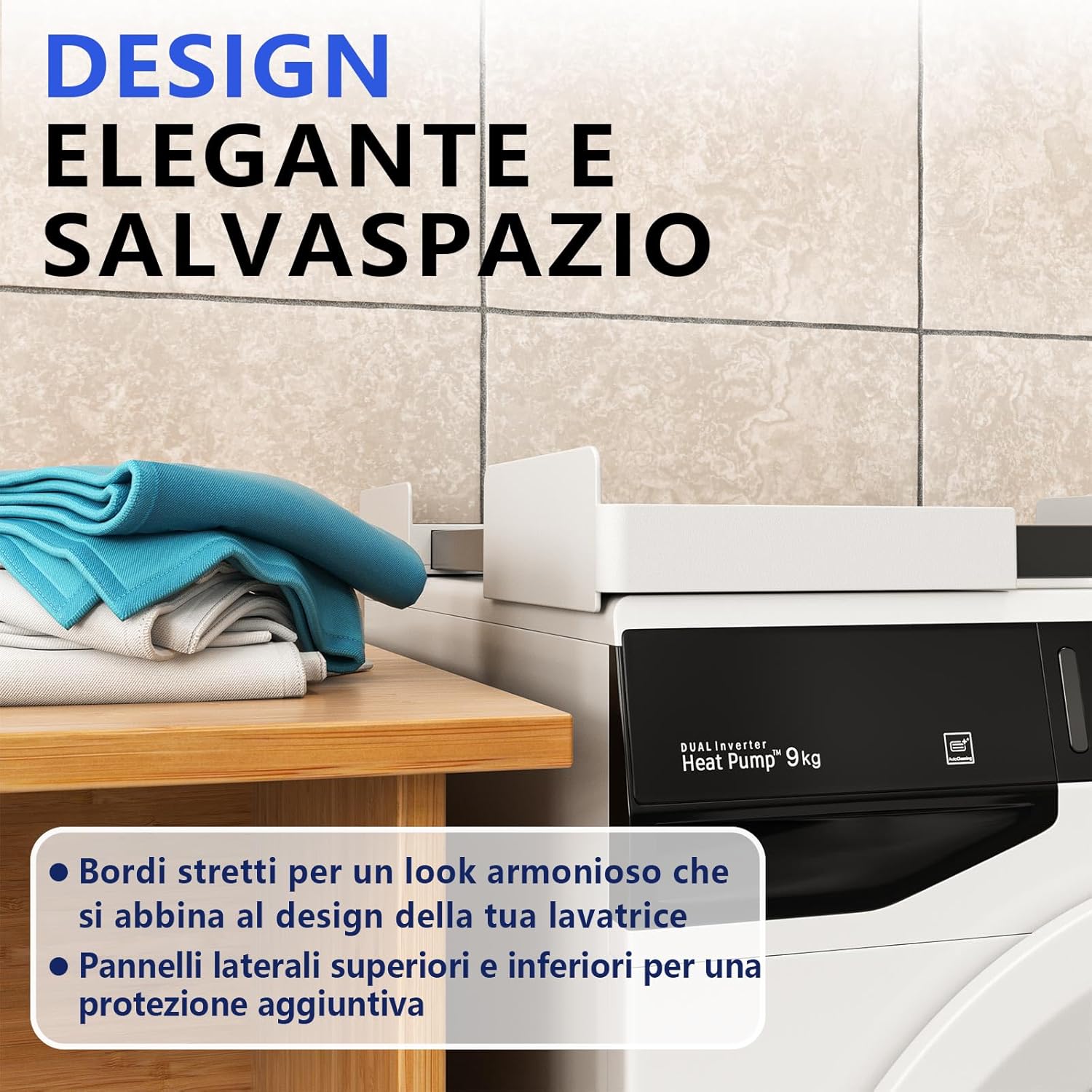 Kit Impilamento Universale Lavatrice e Asciugatrice, Bianco - immagine 3