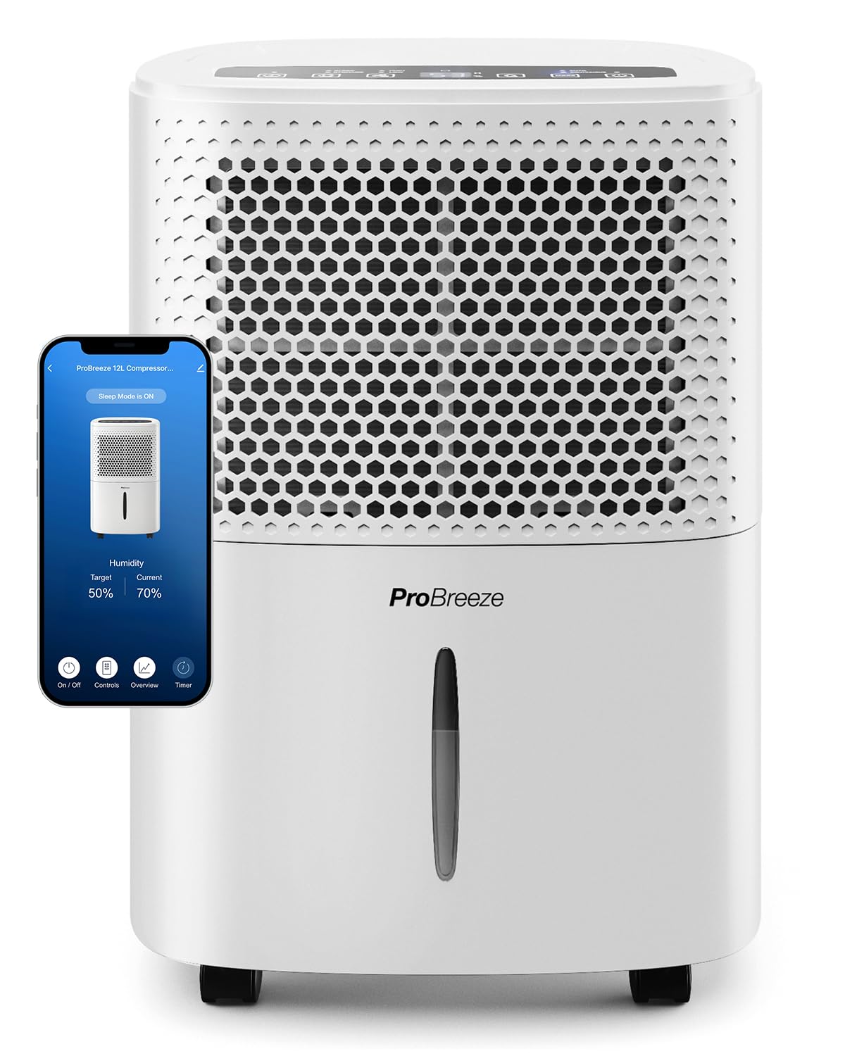 Pro Breeze Deumidificatore Smart 12L/Die Eco