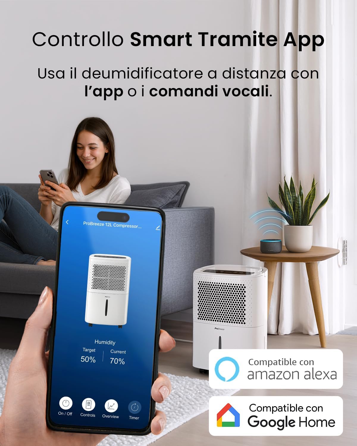 Pro Breeze Deumidificatore Smart 12L/Die Eco - immagine 4