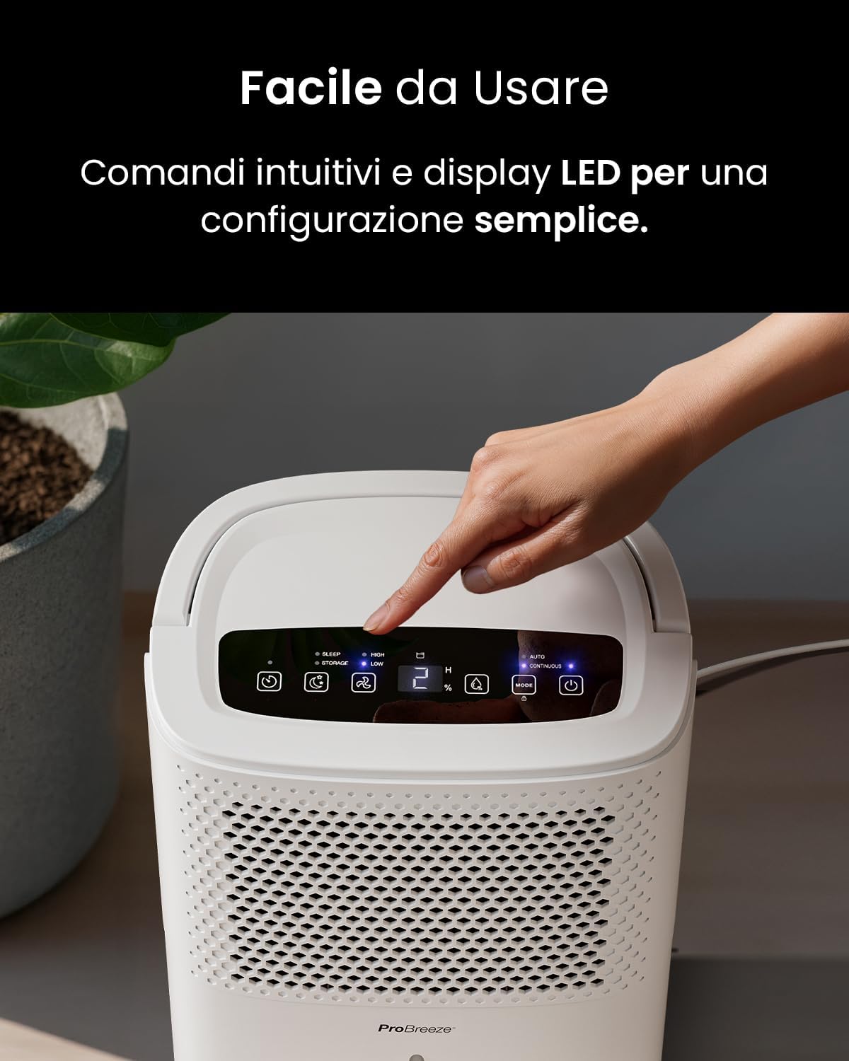 Pro Breeze Deumidificatore Smart 12L/Die Eco - immagine 8