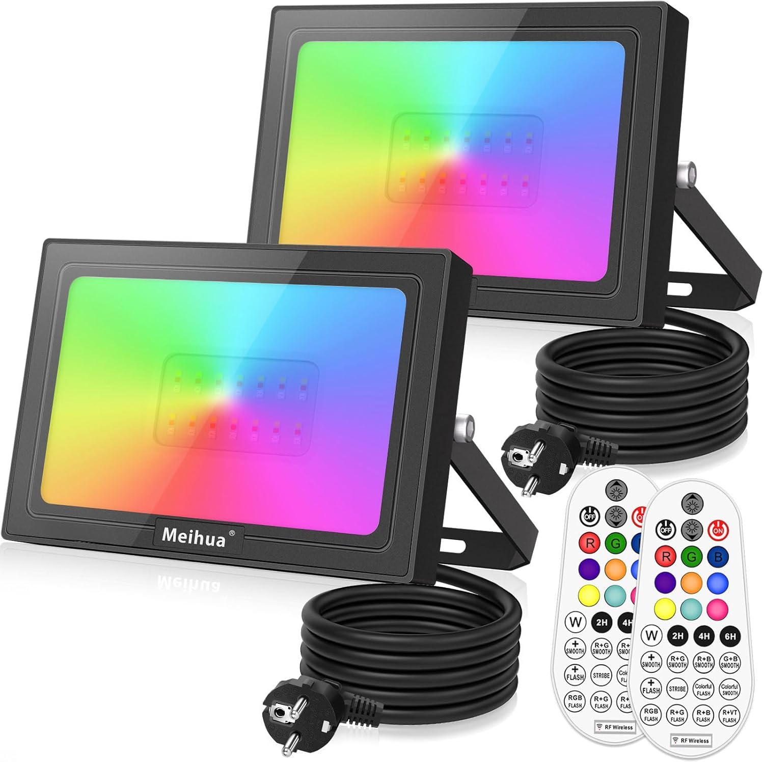 Meihua Faretto RGB 25W con Telecomando (2 pezzi)