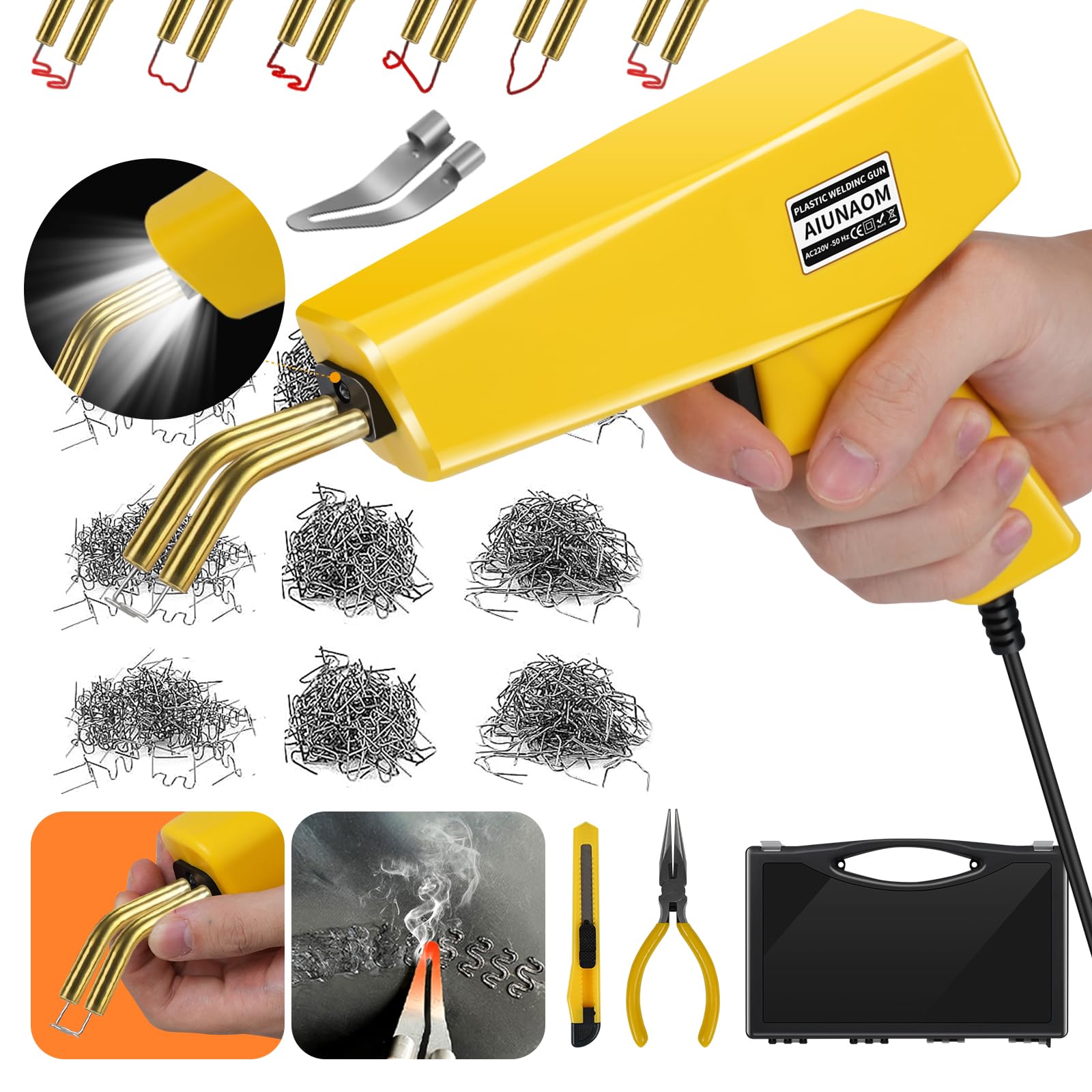 Aiunaom Saldatore per Plastica 230W 2 in 1 Kit