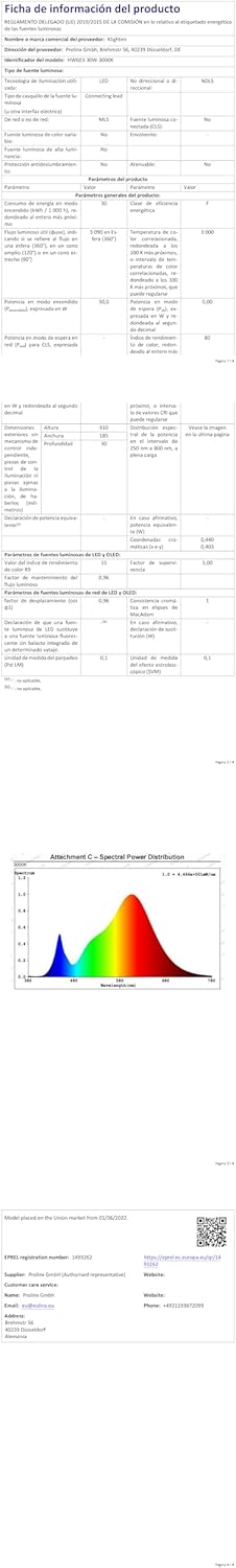 Klighten Applique da Parete Lunga LED 30W IP65 Antracite - immagine 9