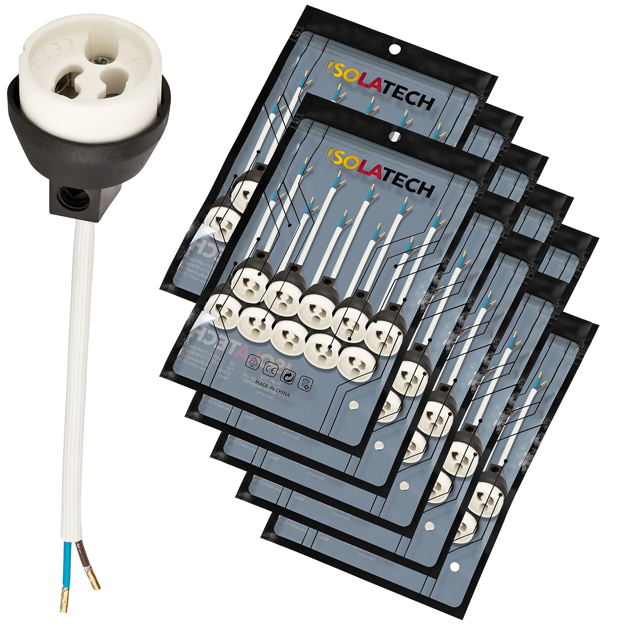 Isolatech GU10 Prese Ceramiche Ignifughe (100 pezzi)