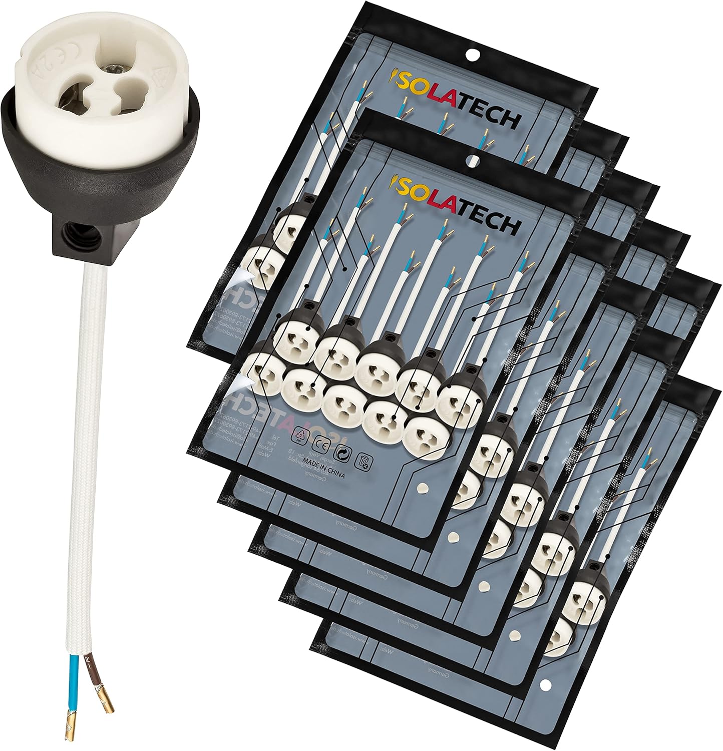 Isolatech GU10 Prese Ceramiche Ignifughe (100 pezzi) - immagine 1