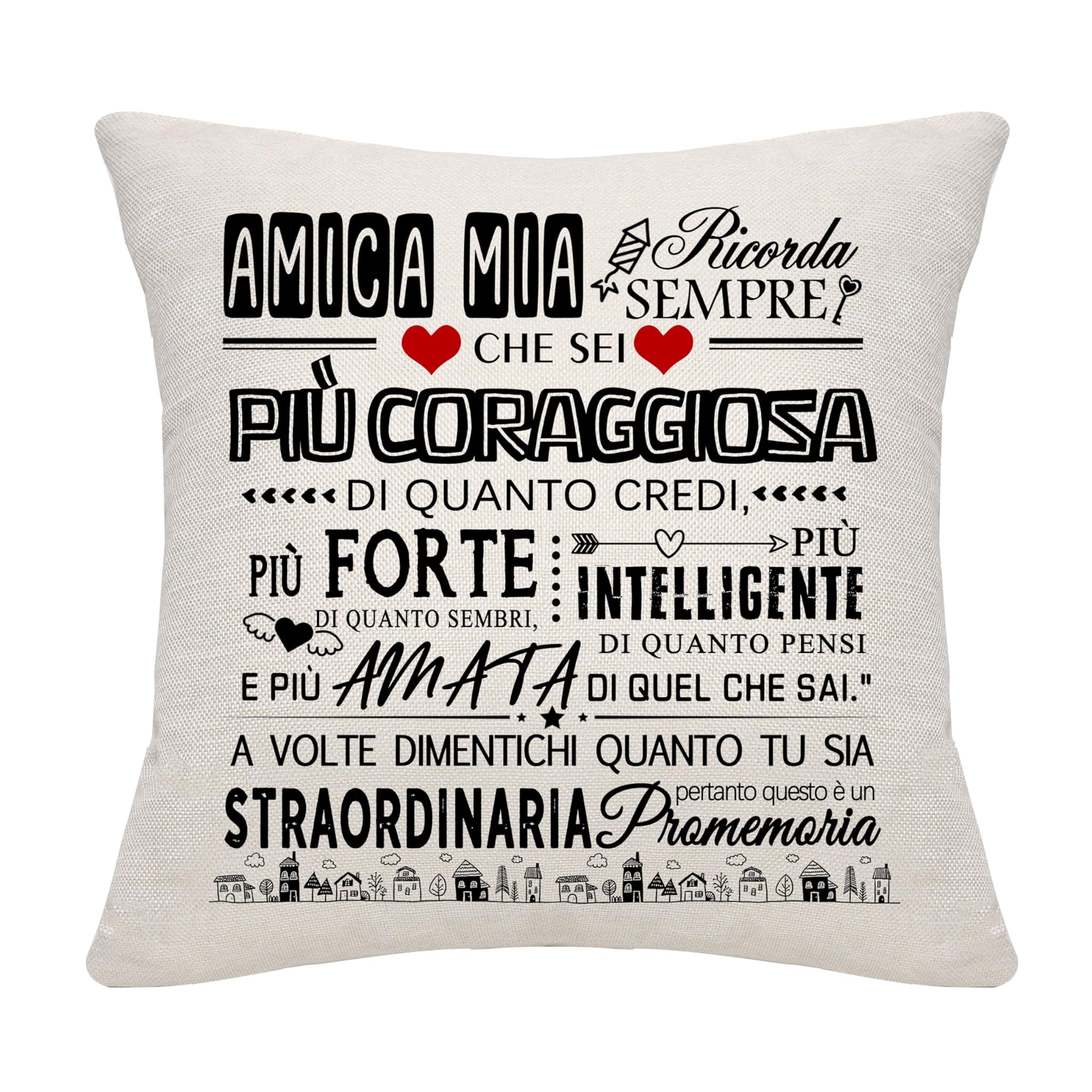 Copricuscini Regalo Ispiratore "Sii Straordinaria"