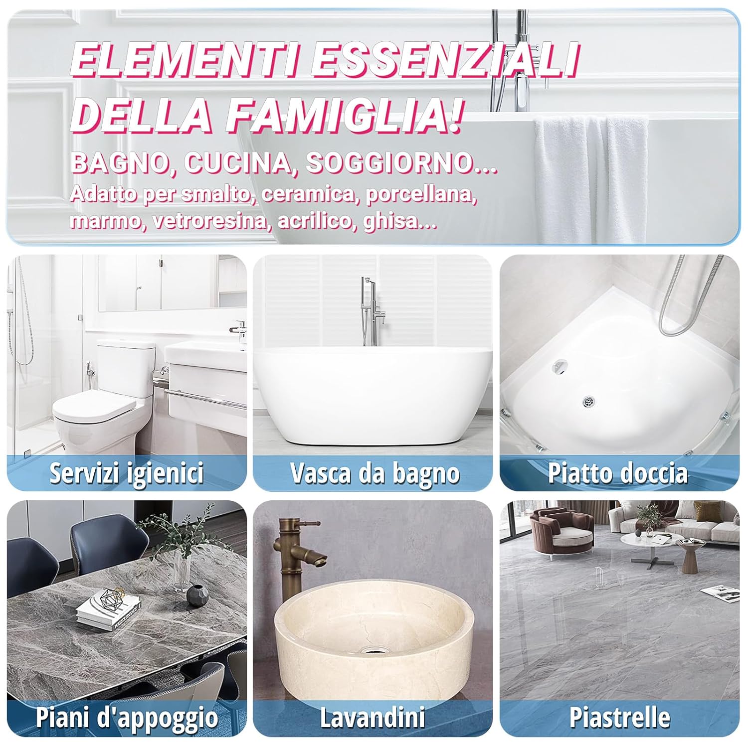 Tufinein Kit Riparazione Vasca da Bagno 140g - immagine 8