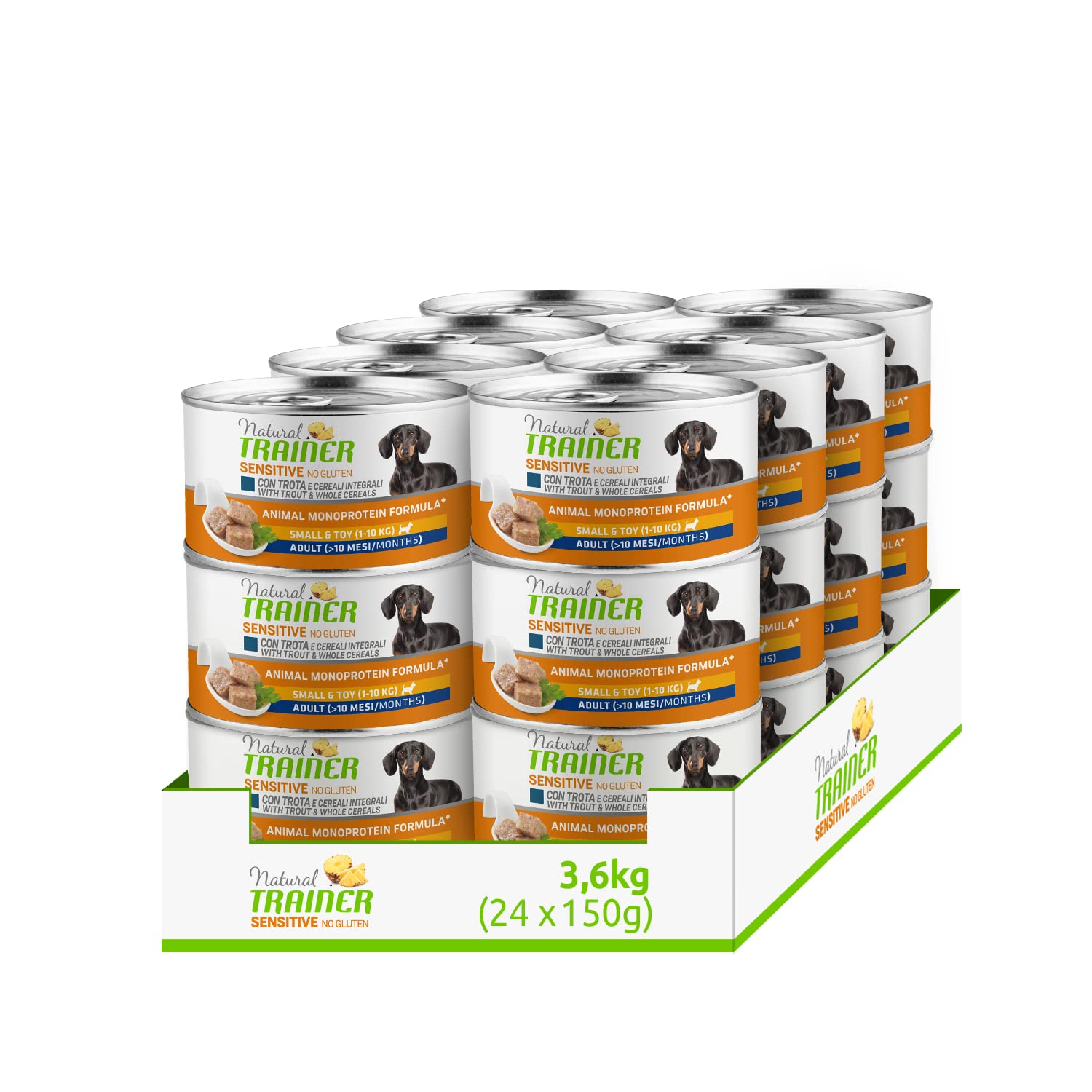 Natural Trainer Sensitive No Gluten Small & Toy - Cibo Umido Cani