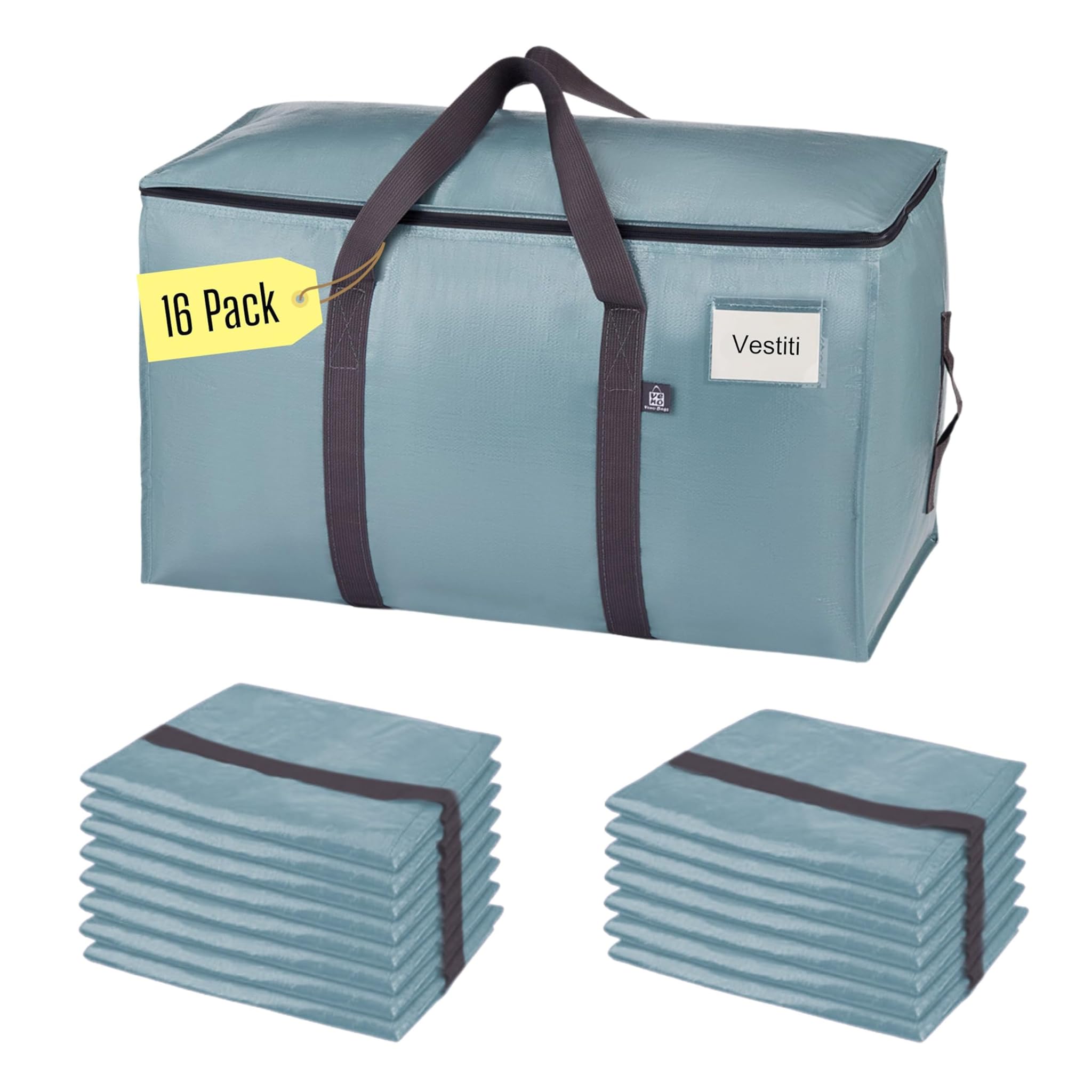 Veno Set 16 Borse per Traslochi Extra Grandi, Azzurro