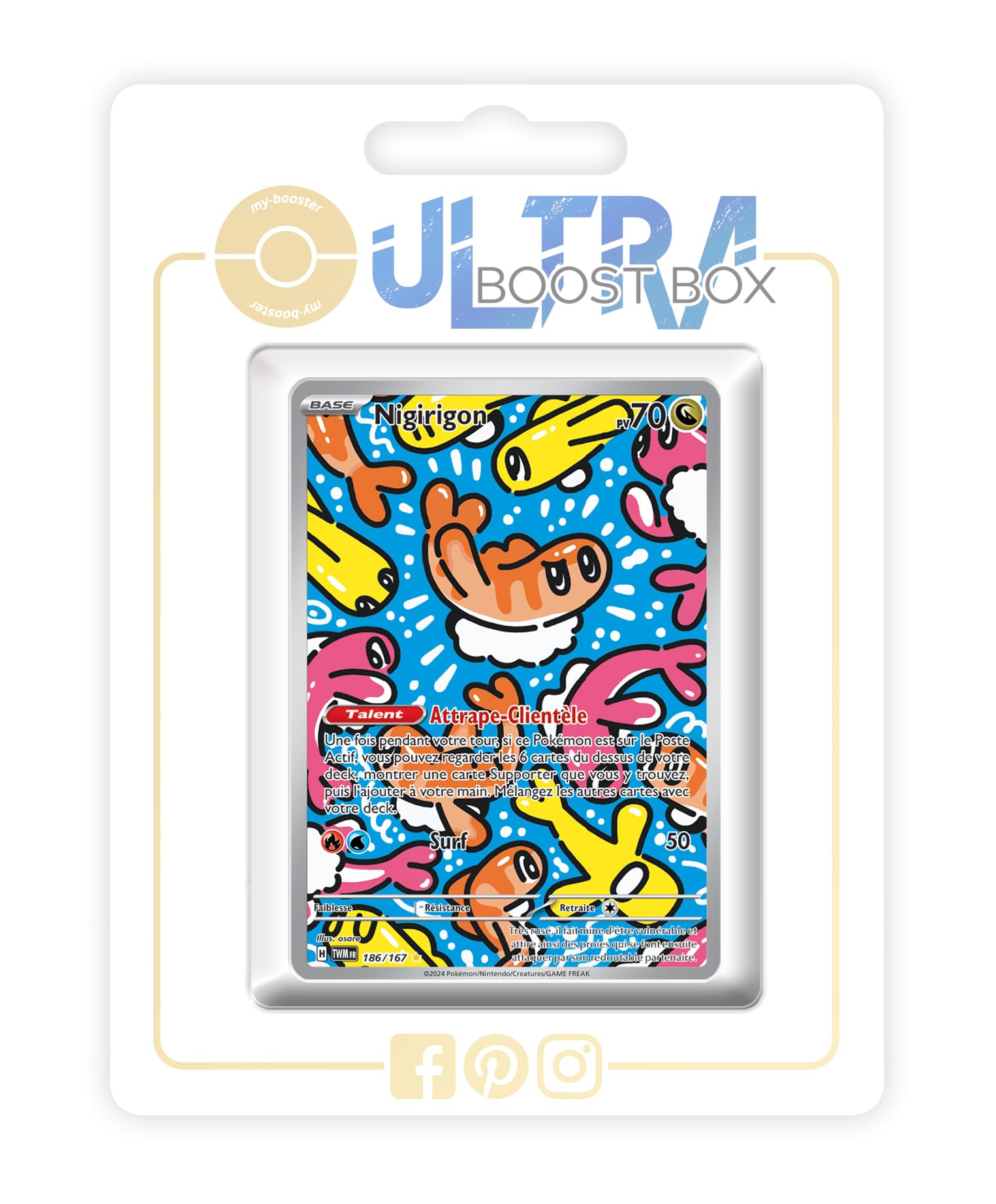 my-booster Company Carte Pokemon, Colore No, SV06-FR-UB-186