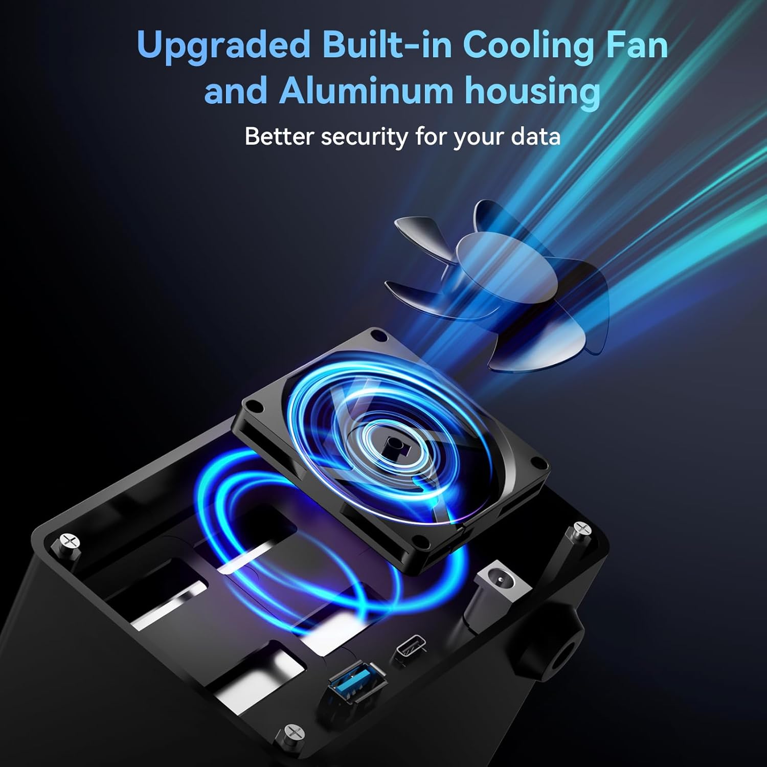 Hard Drive Enclosure 10Gbps 2 Bay con Ventola - immagine 4