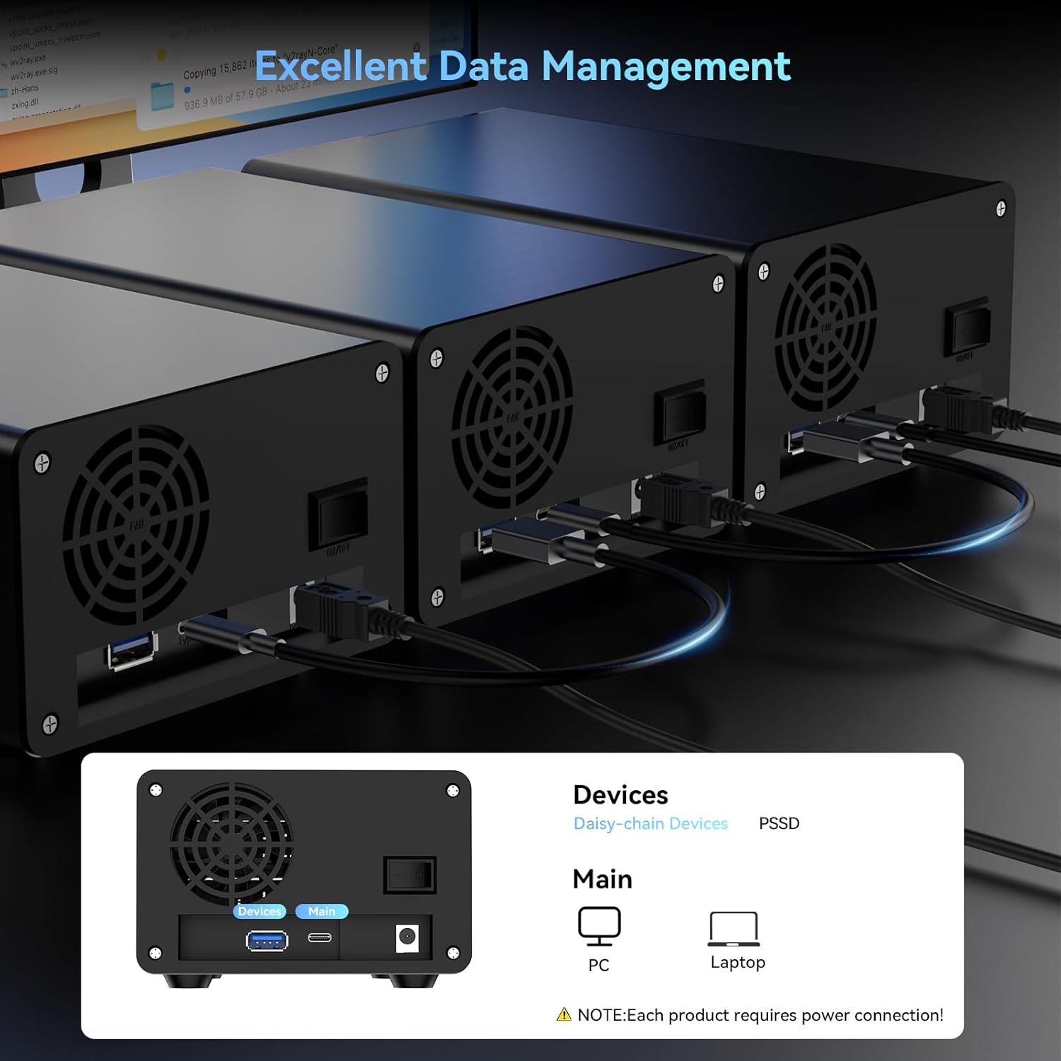 Hard Drive Enclosure 10Gbps 2 Bay con Ventola - immagine 7