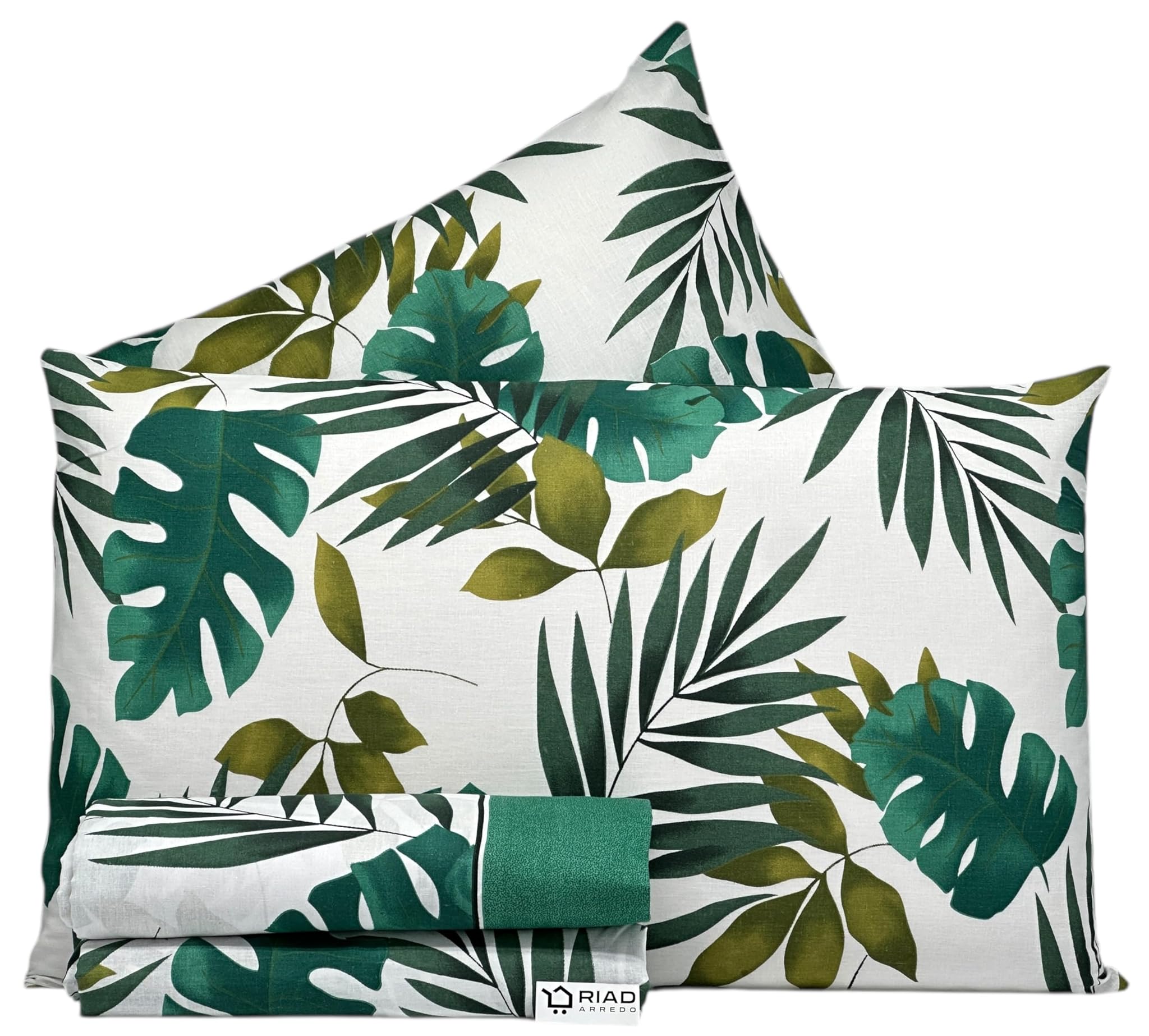 Set Completo Letto Matrimoniale in Cotone Percalle