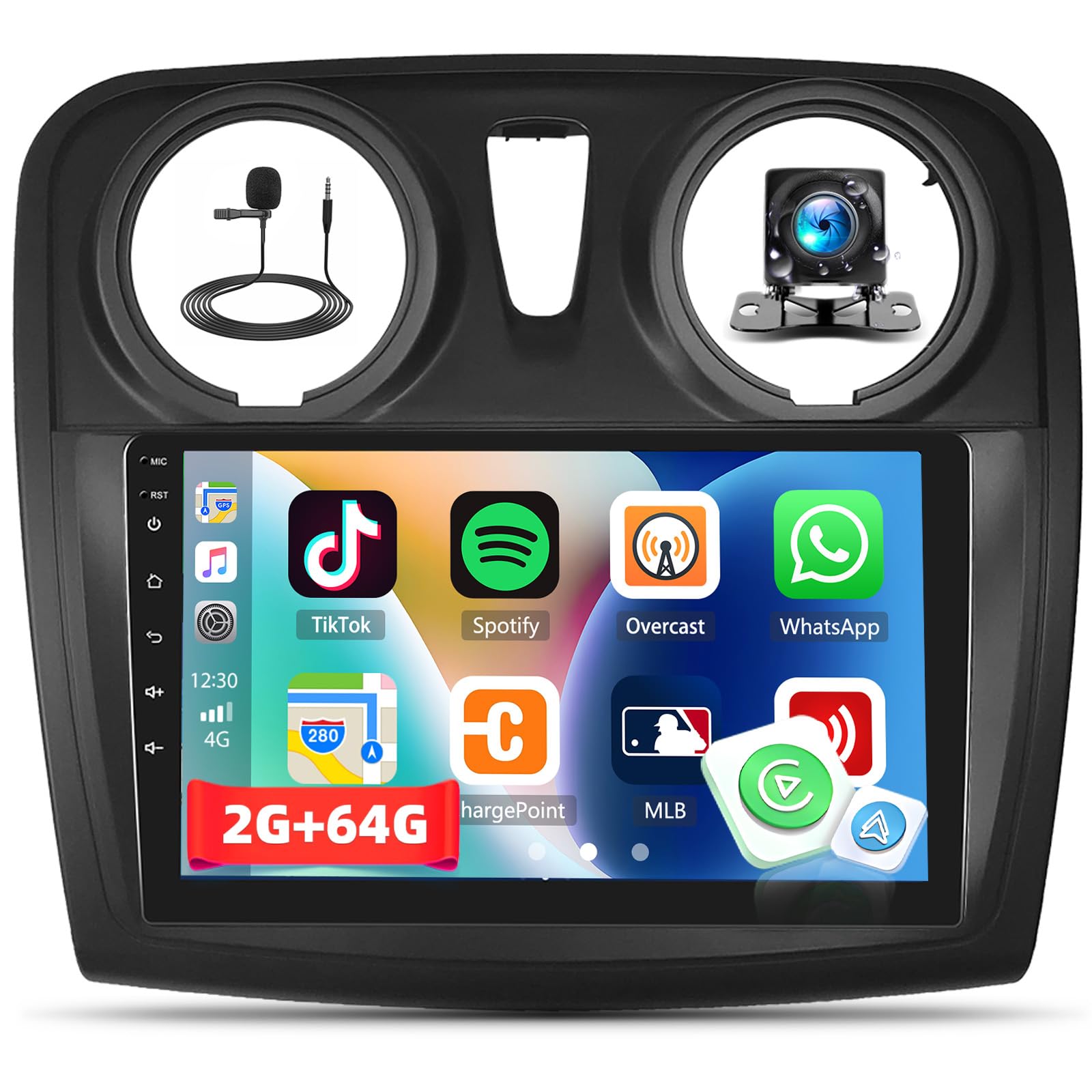 Autoradio Android 13 per Dacia SANDERO II B52 (2012-2019)