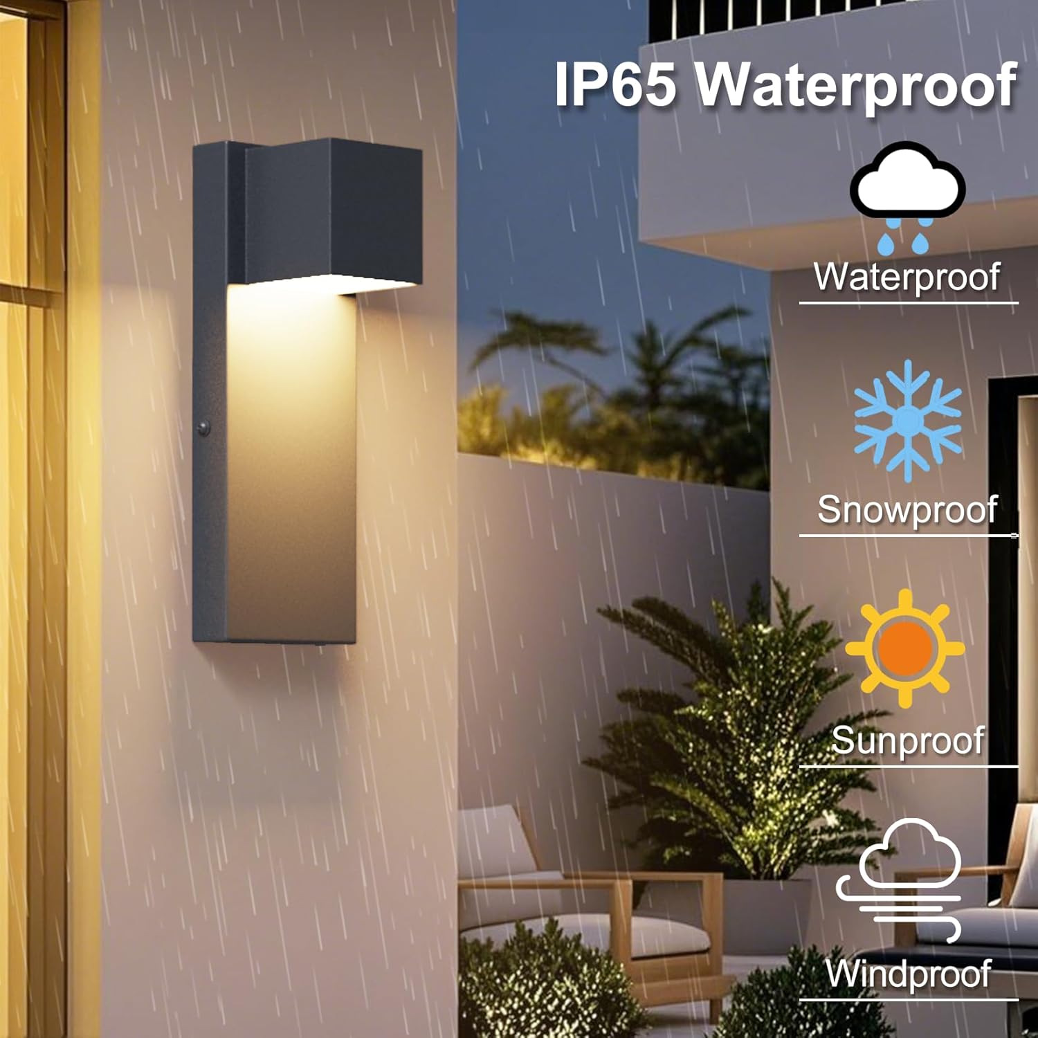 K-bright Applique LED da Esterno 16W 2 Pezzi Antracite - immagine 4