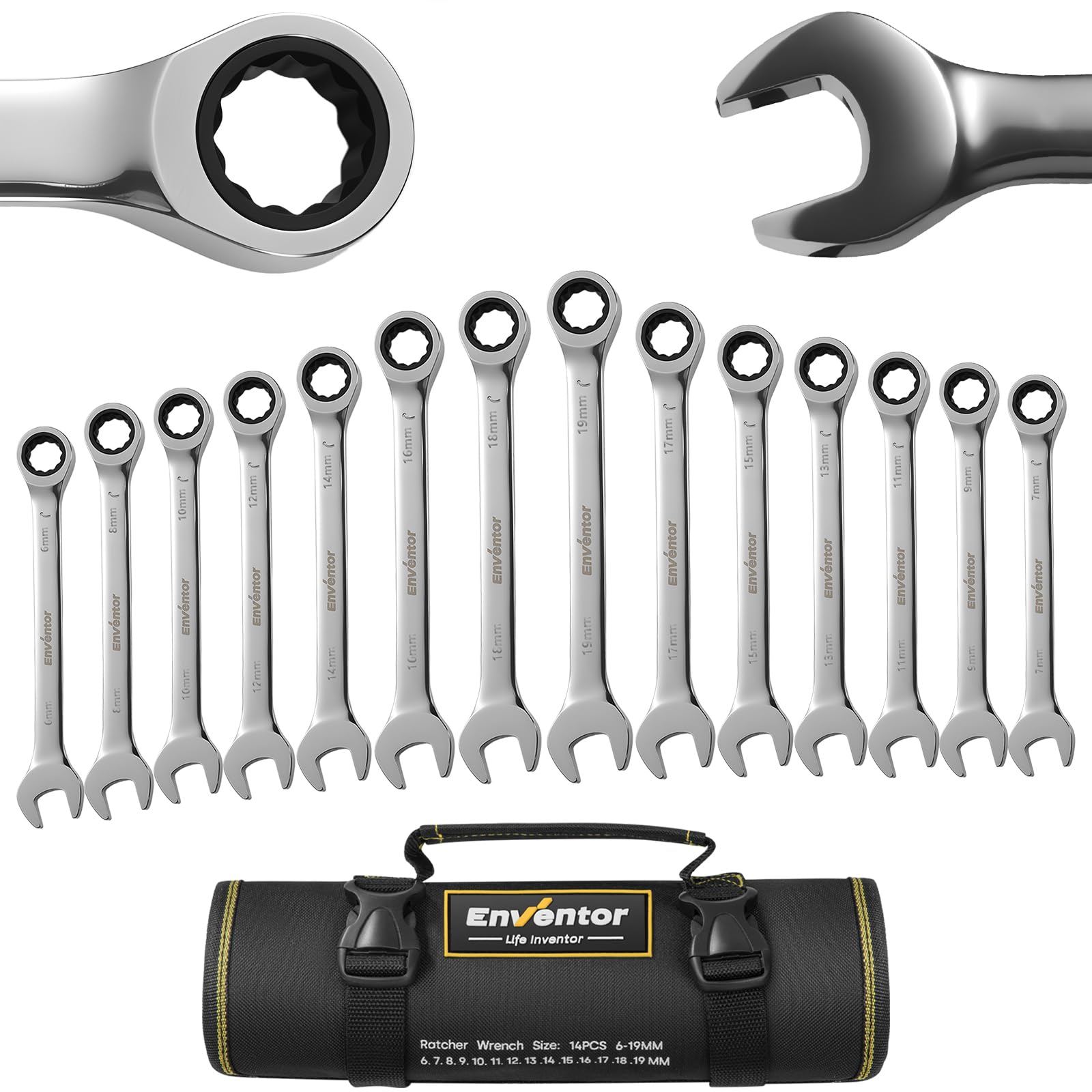 Enventor Set Chiavi a Cricchetto 14 Pezzi