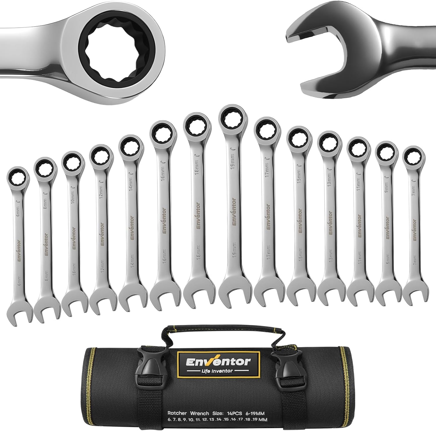 Enventor Set Chiavi a Cricchetto 14 Pezzi - immagine 1