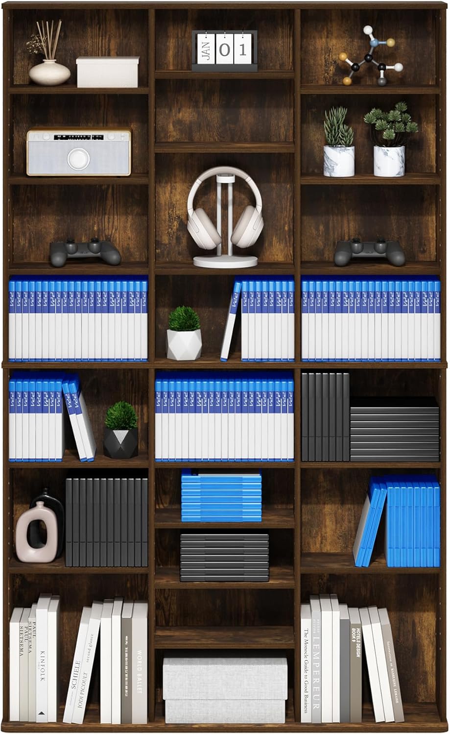 Furinno JAYA Torre Portaoggetti Multimediale 24 Ripiani - immagine 4