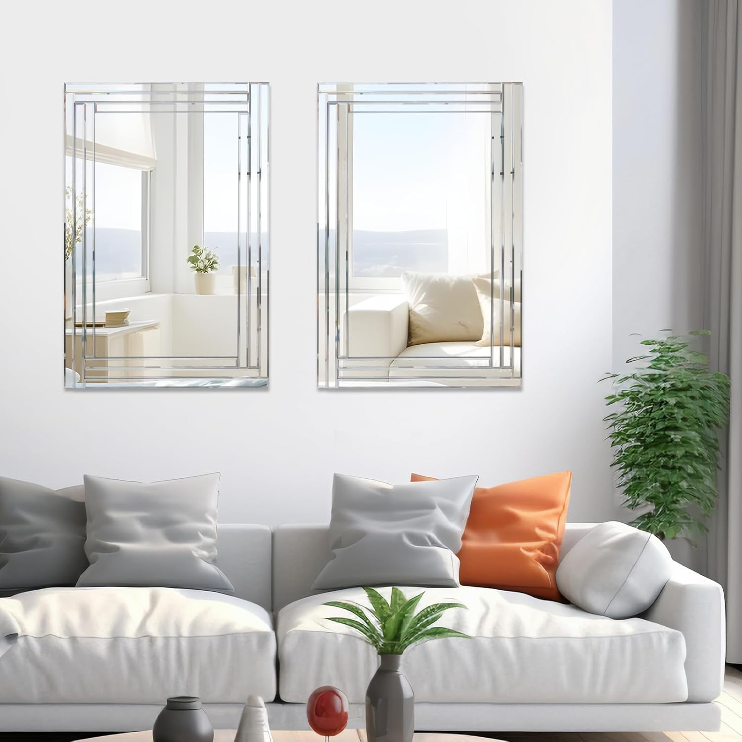 Muzilife Specchio da Parete Senza Cornice 90x60 cm - immagine 2