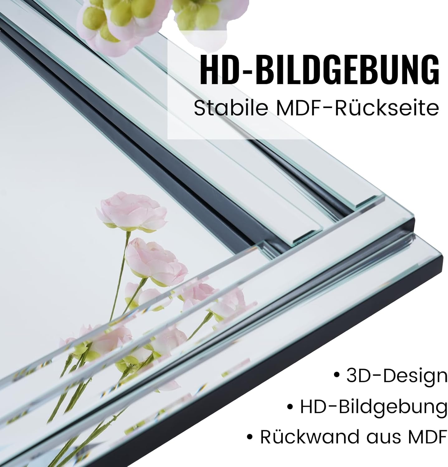 Muzilife Specchio da Parete Senza Cornice 90x60 cm - immagine 6