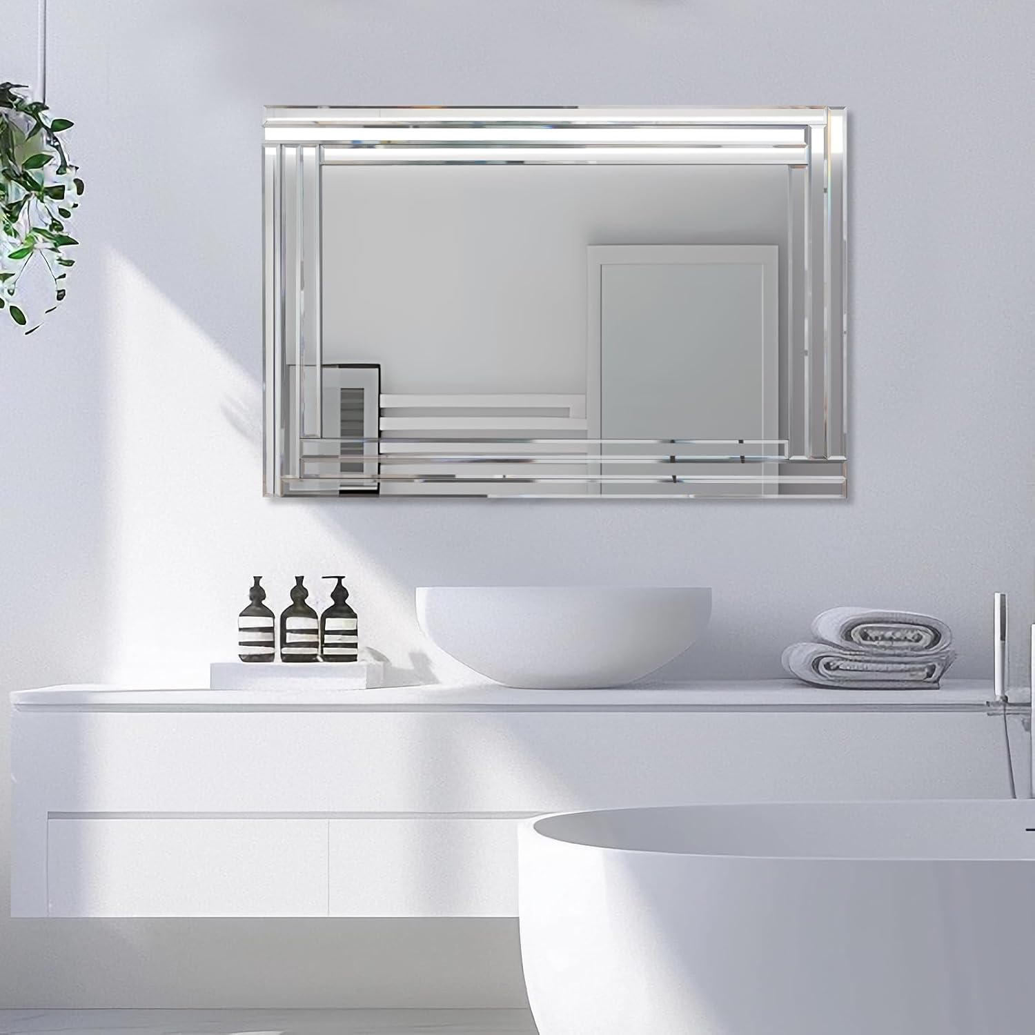 Muzilife Specchio da Parete Senza Cornice 90x60 cm - immagine 7