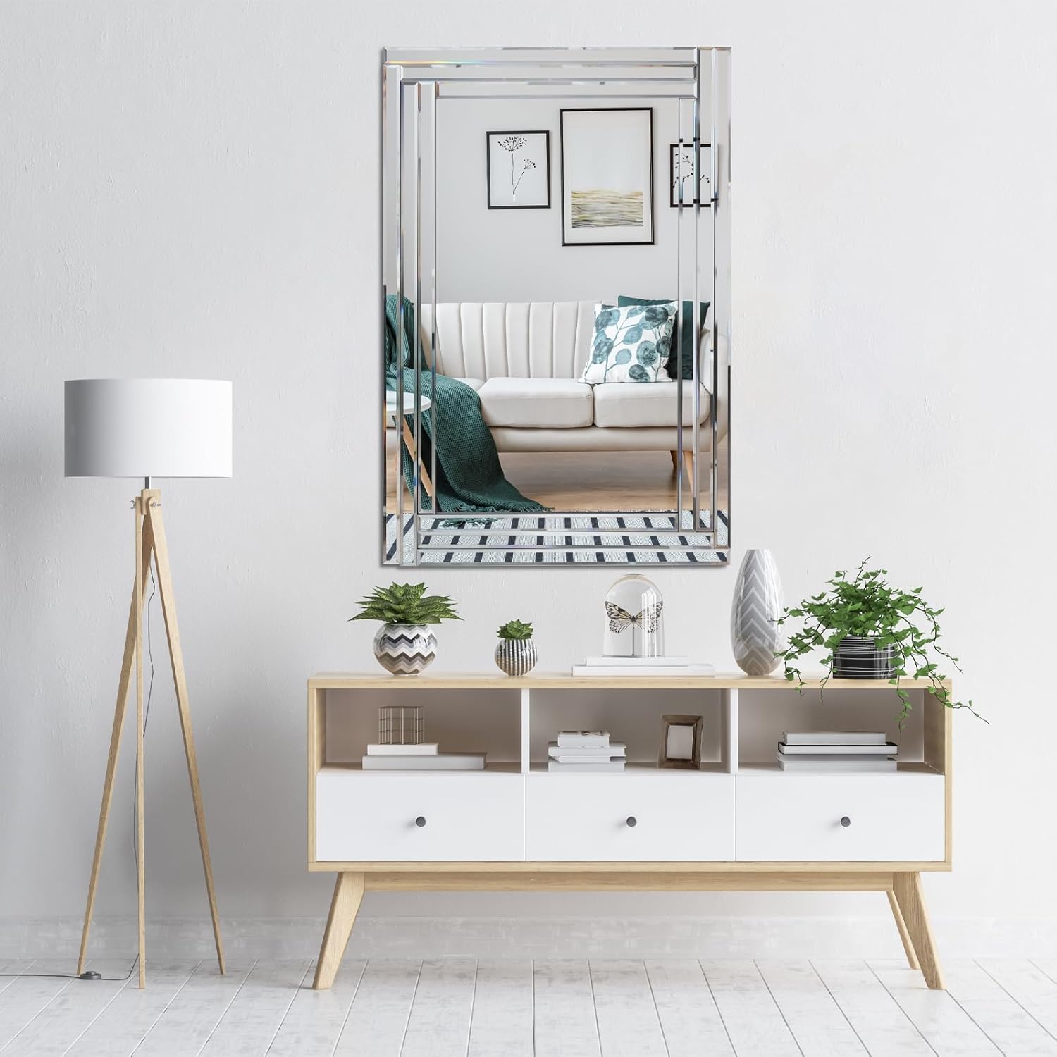 Muzilife Specchio da Parete Senza Cornice 90x60 cm - immagine 8