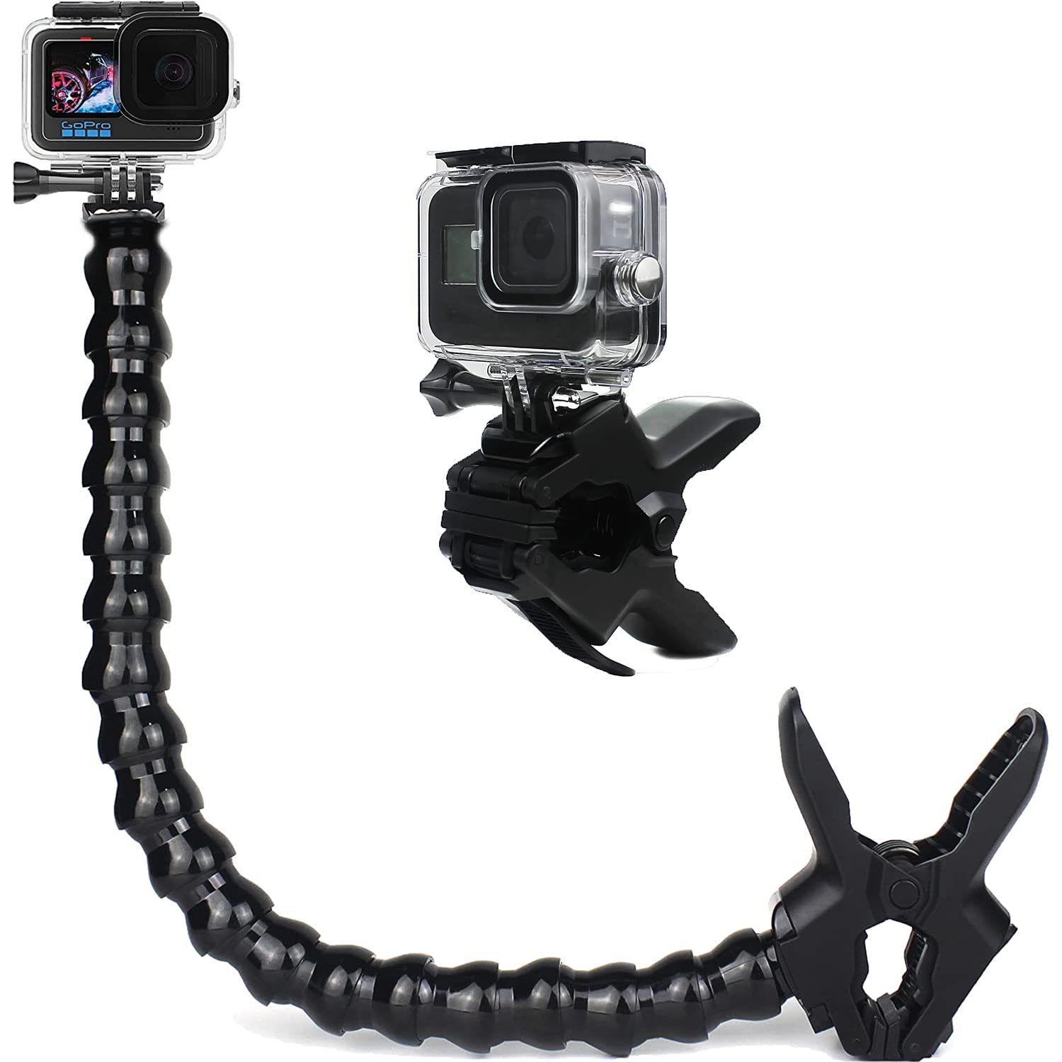 FiTSTILL staffa girevole regolabile a 360 gradi è compatibile con GoPro Hero 10,9, 8, 7, 6, 5, session 3 +, 3, 2, 1 DJI motion camera.