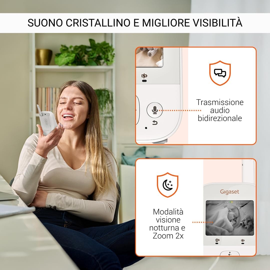 Gigaset BABY 300 Video - Videocamera Audio Bidirezionale - immagine 5