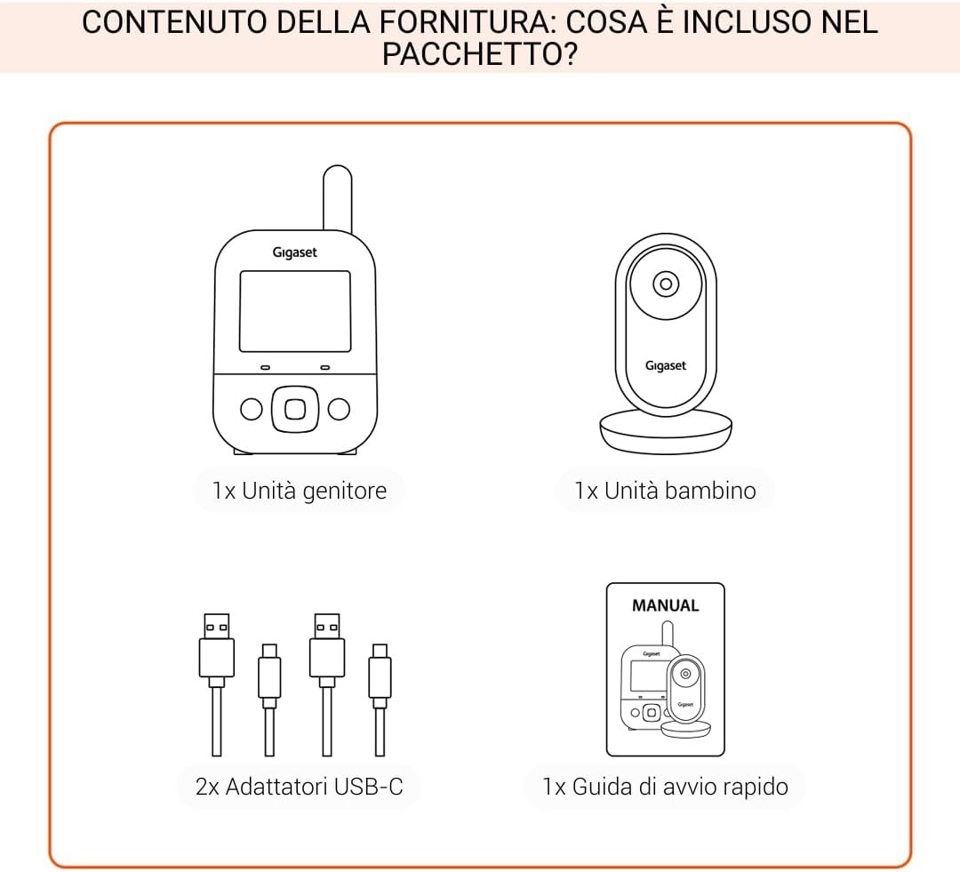 Gigaset BABY 300 Video - Videocamera Audio Bidirezionale - immagine 8