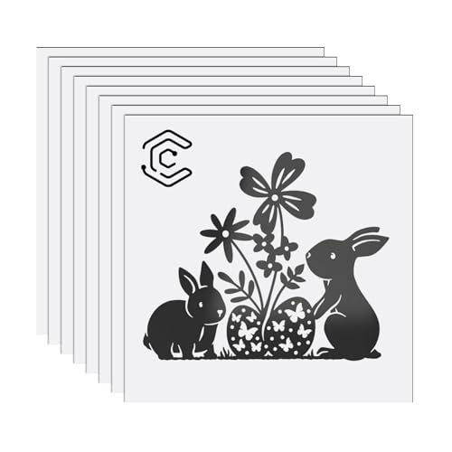 Acrilico per Laser, Pannello Plastica Rigida per Incisione Laser 30x30 cm 1.3 mm, Lastra ABS 8 Pezzi Laser Fogli Bicolore per Targhette Decorazione (Nero su Bianco)
