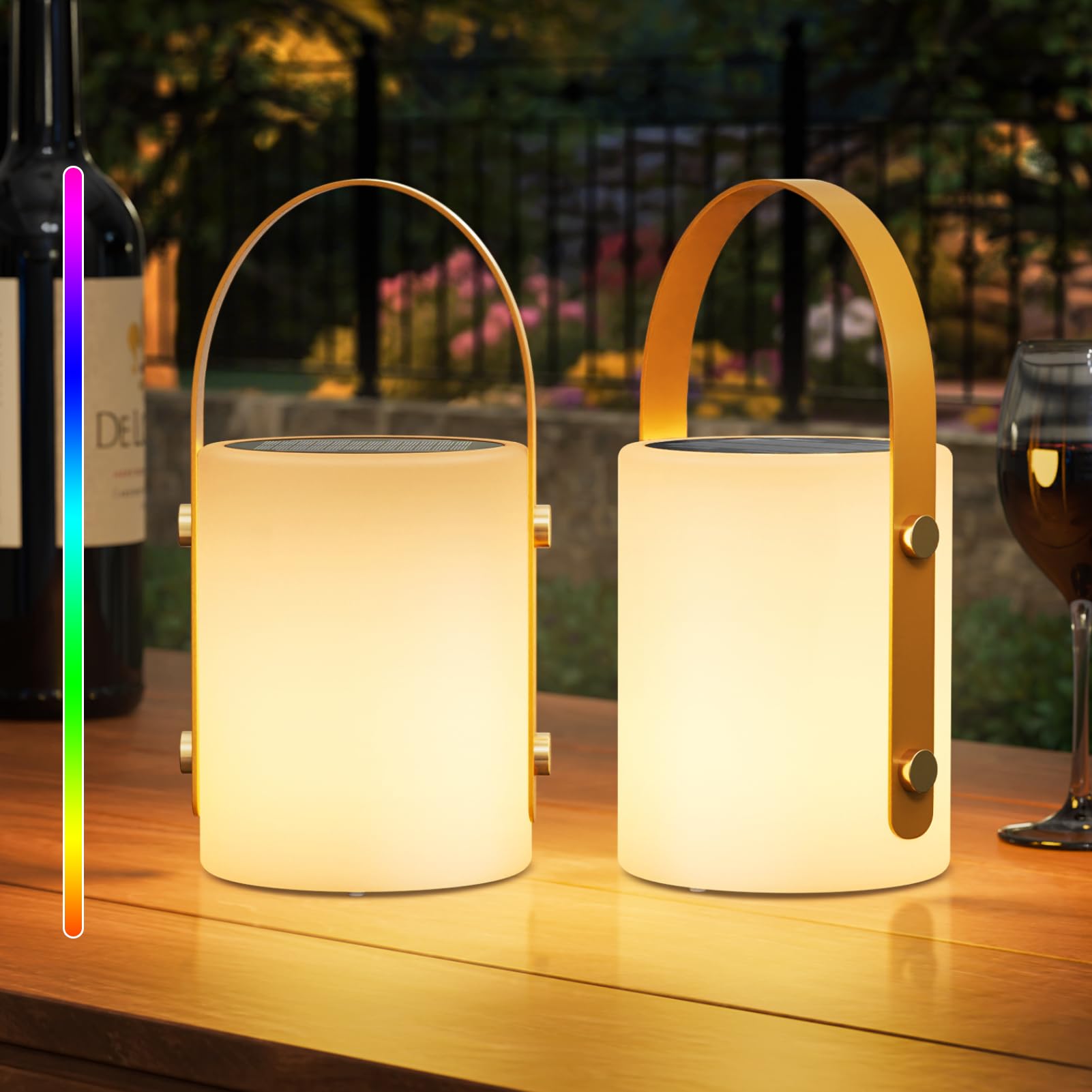 MALUX Lampade da Tavolo Solari Esterno IP44, 2 Pezzi