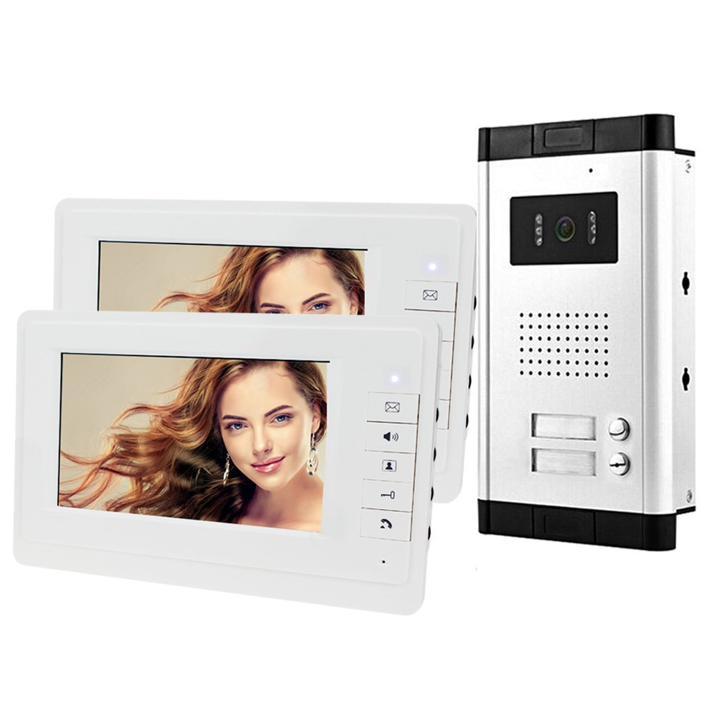 HFeng 7'' LCD Videocitofono Kit Cablato 700TVL