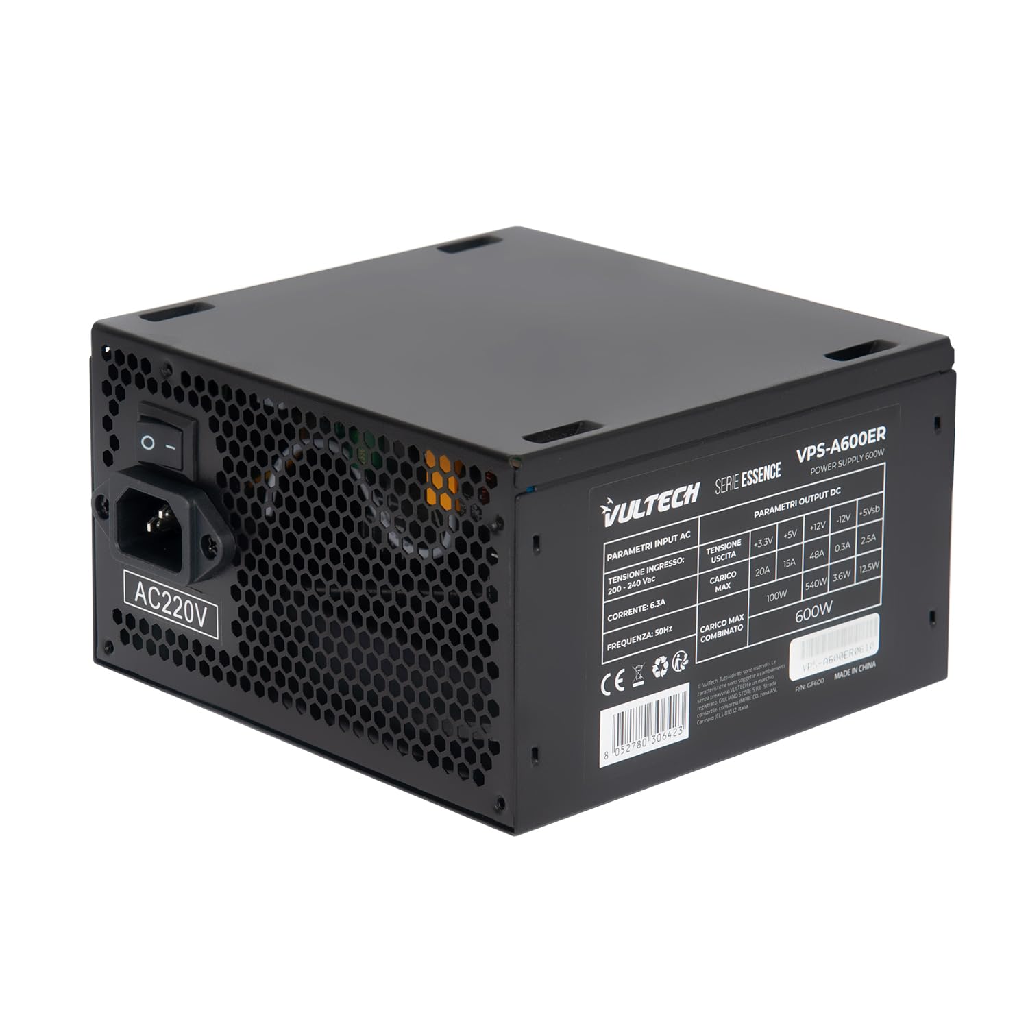 Alimentatore ATX 600W VPS-A600ER Serie Essence