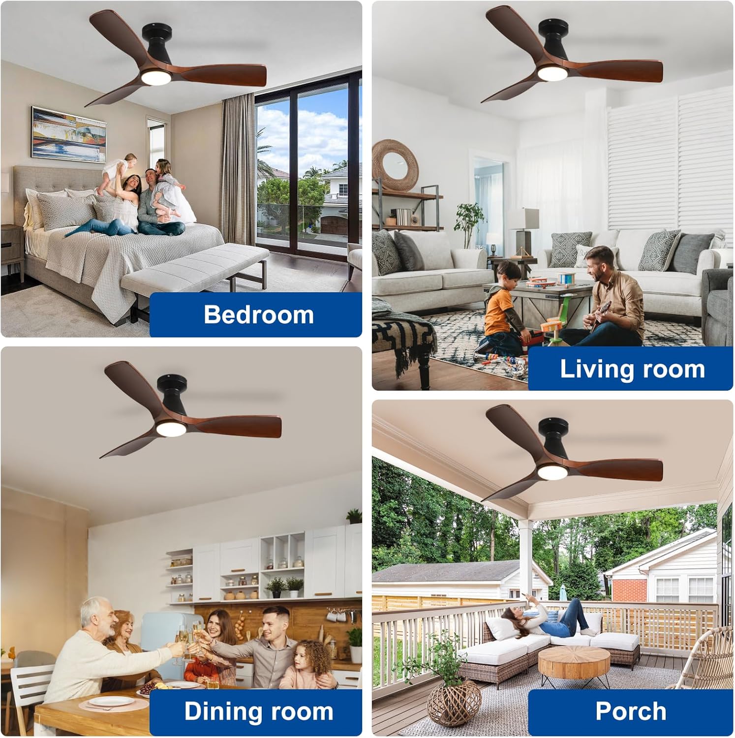 Depuley Ventilatore a Soffitto 42 pollici con Luce - immagine 8