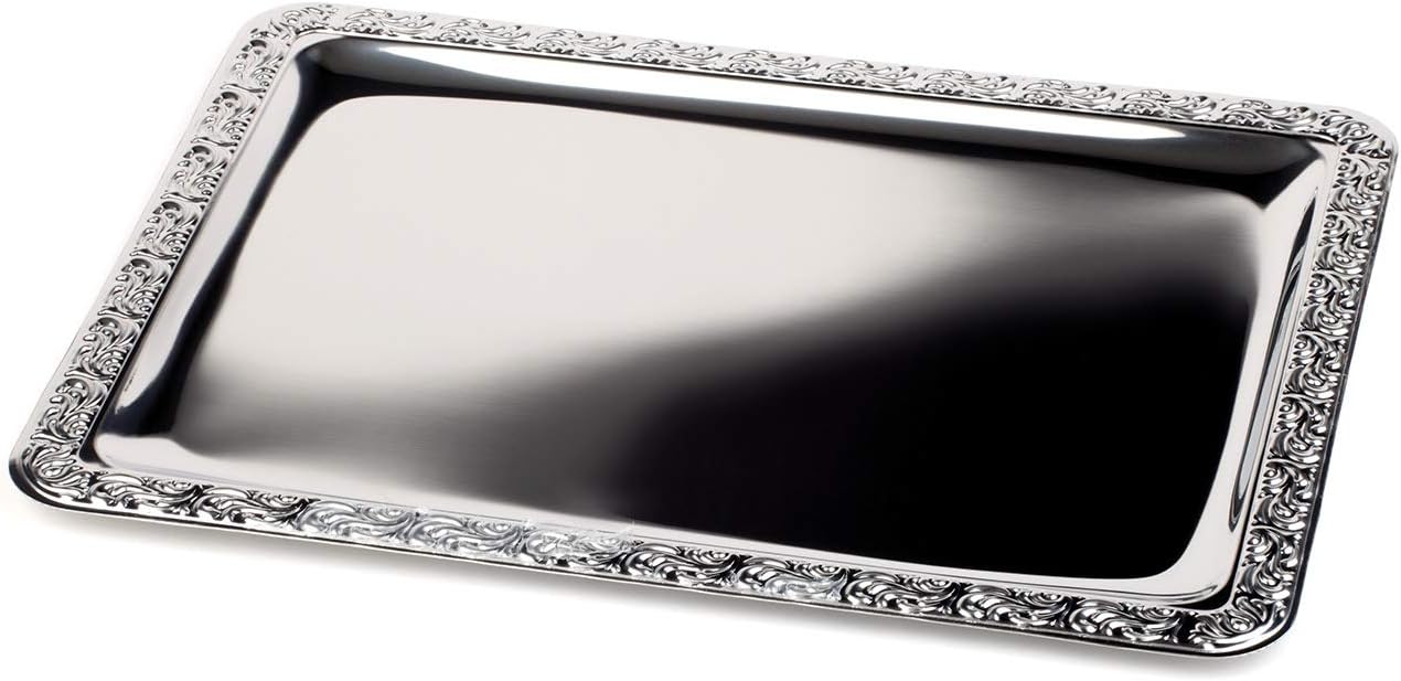 Vassoio Aps "SCHÖNER ESSEN" in Acciaio Inossidabile